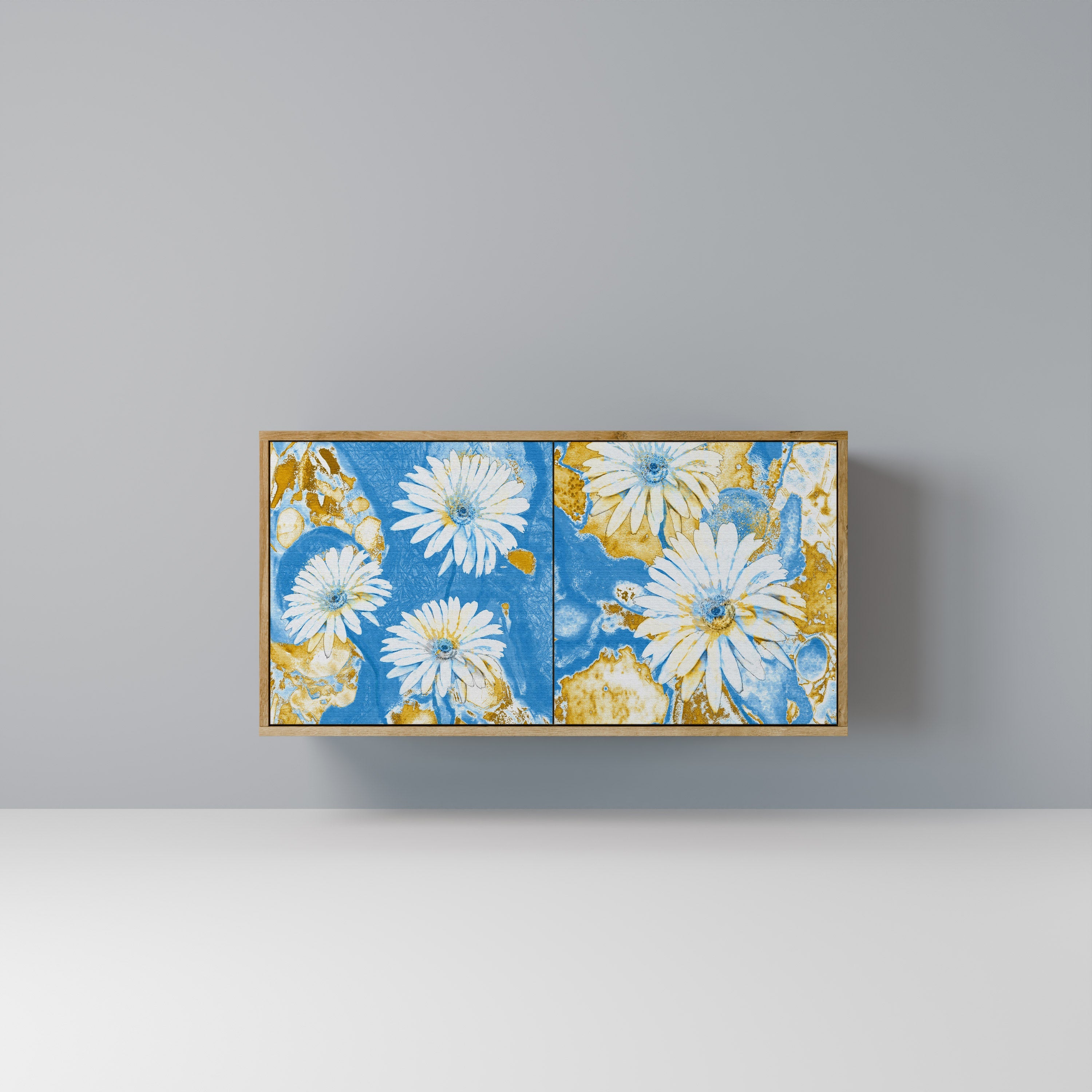 Buffet 2 portes DAISY LUXE effet chêne