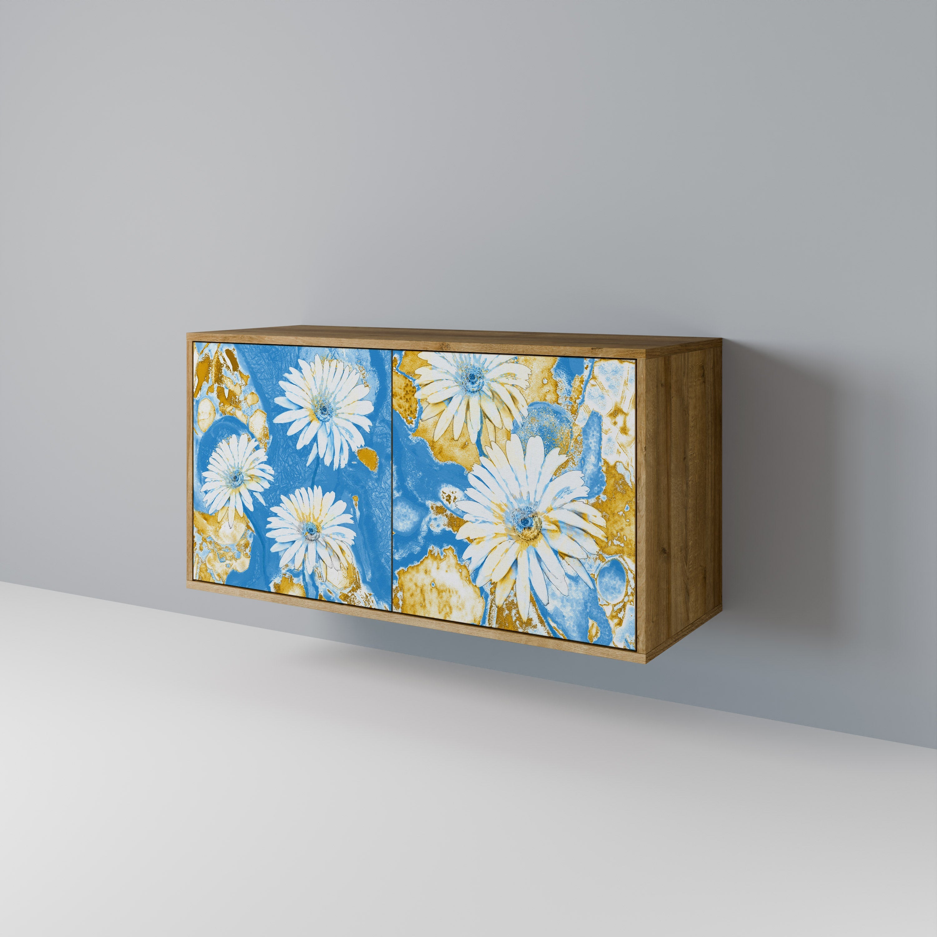 Buffet 2 portes DAISY LUXE effet chêne