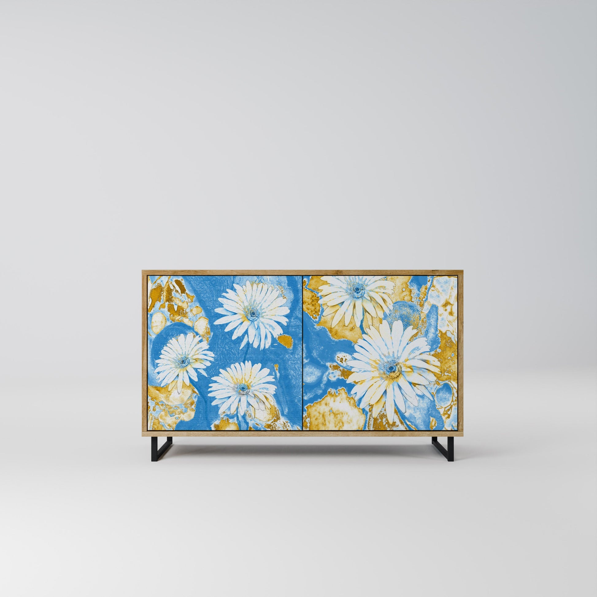 Buffet 2 portes DAISY LUXE effet chêne