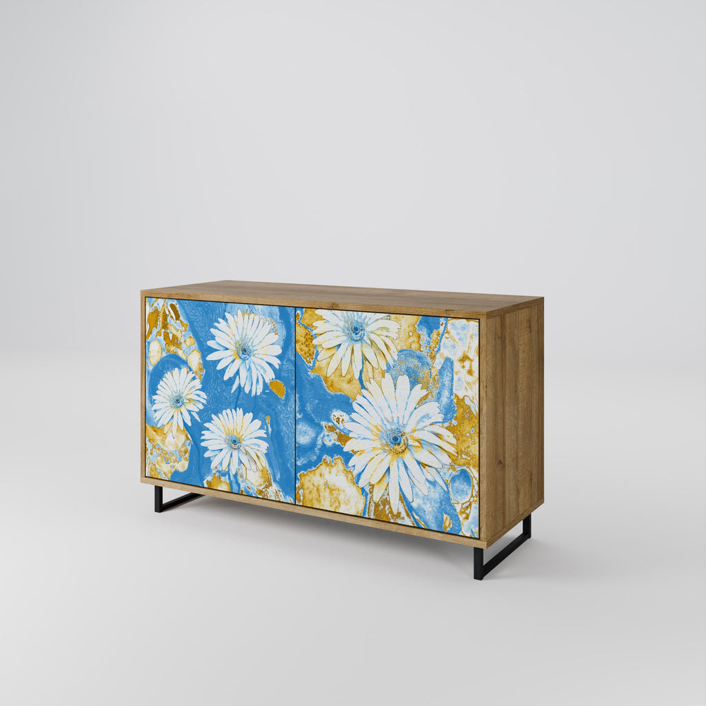 Buffet 2 portes DAISY LUXE effet chêne