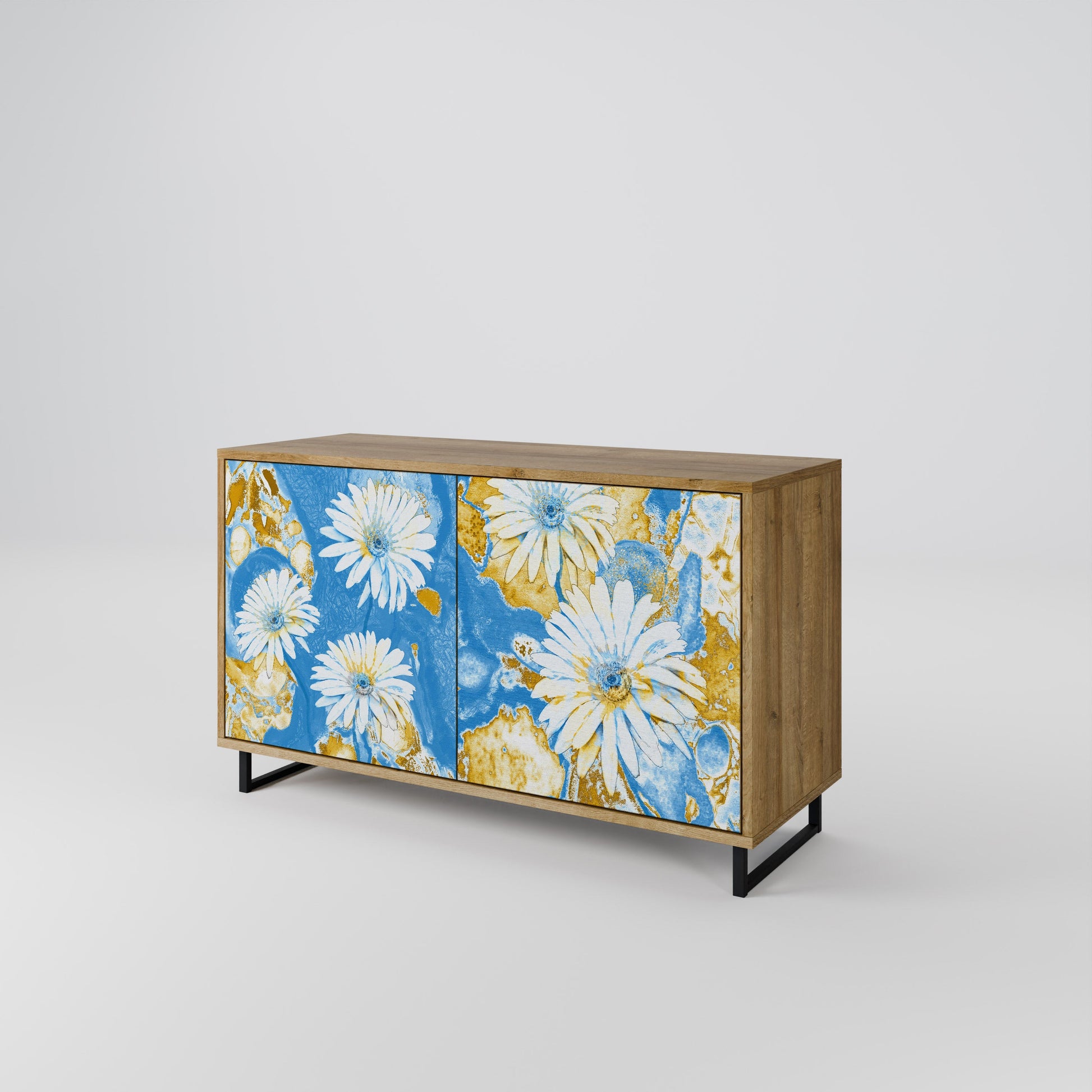 Buffet 2 portes DAISY LUXE effet chêne