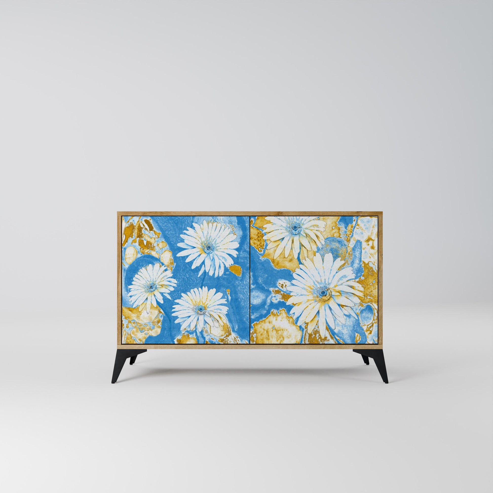 Buffet 2 portes DAISY LUXE effet chêne