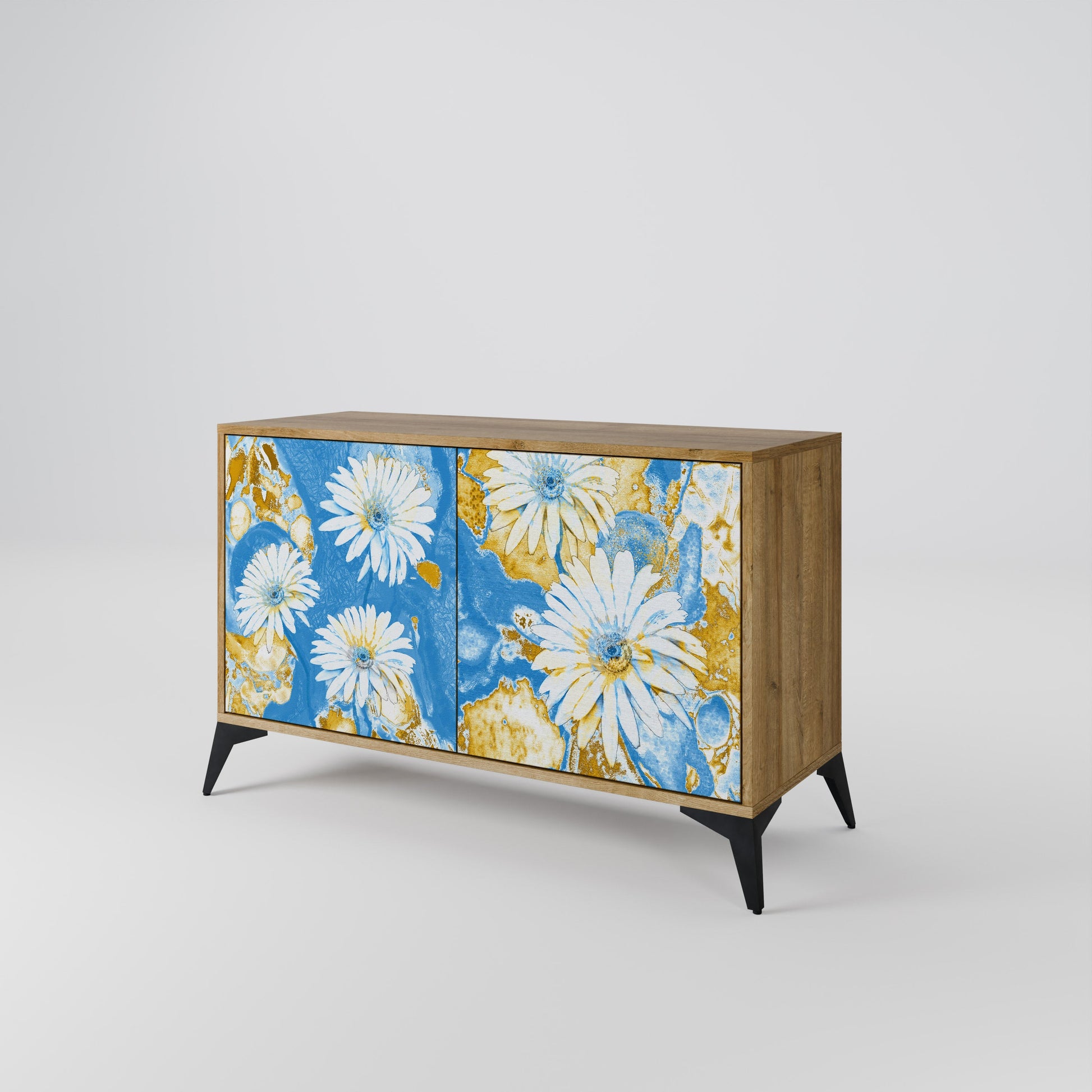 Buffet 2 portes DAISY LUXE effet chêne