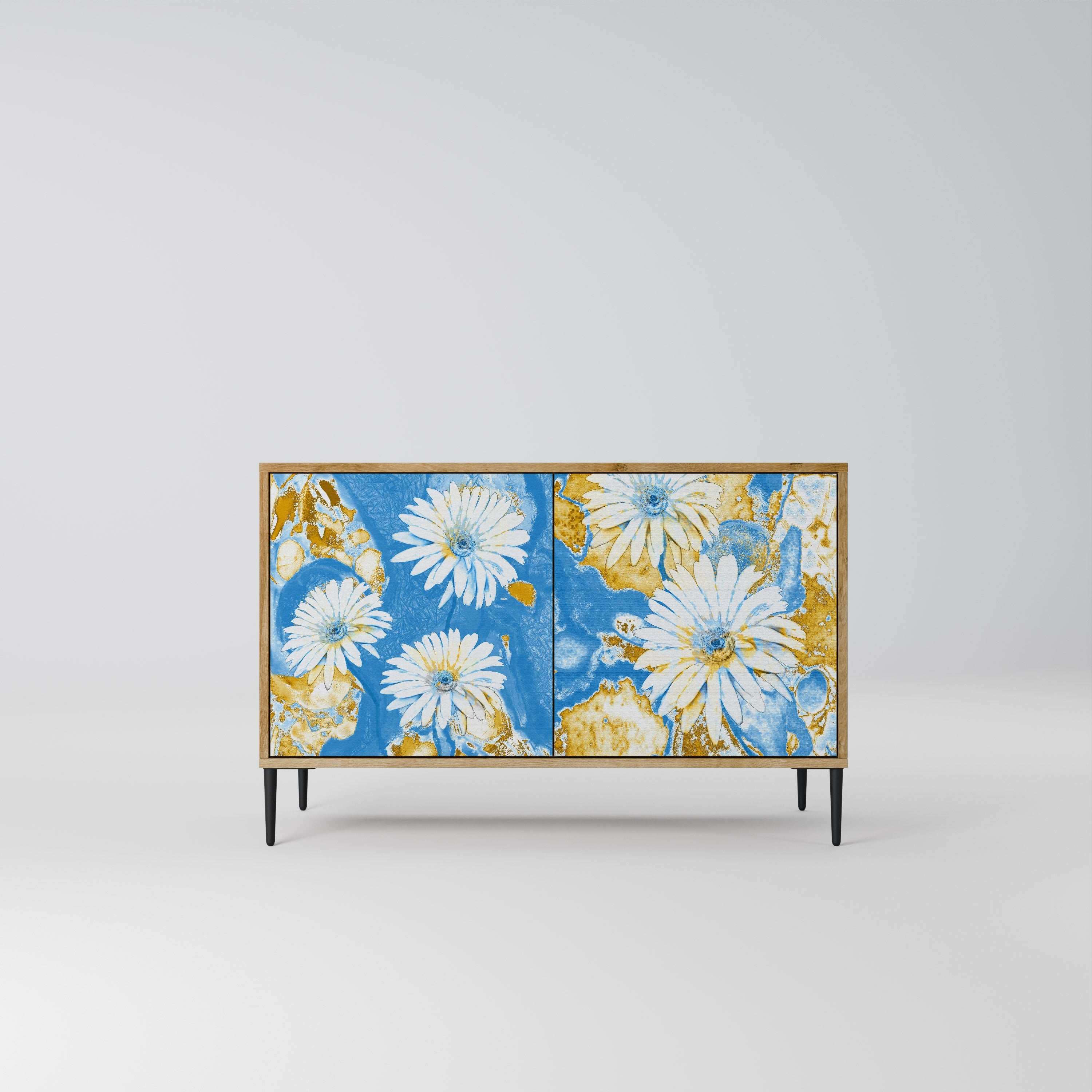 Buffet 2 portes DAISY LUXE effet chêne