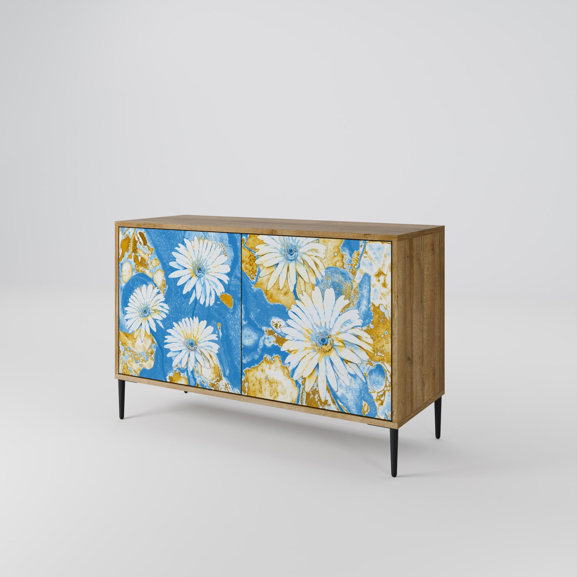 Buffet 2 portes DAISY LUXE effet chêne