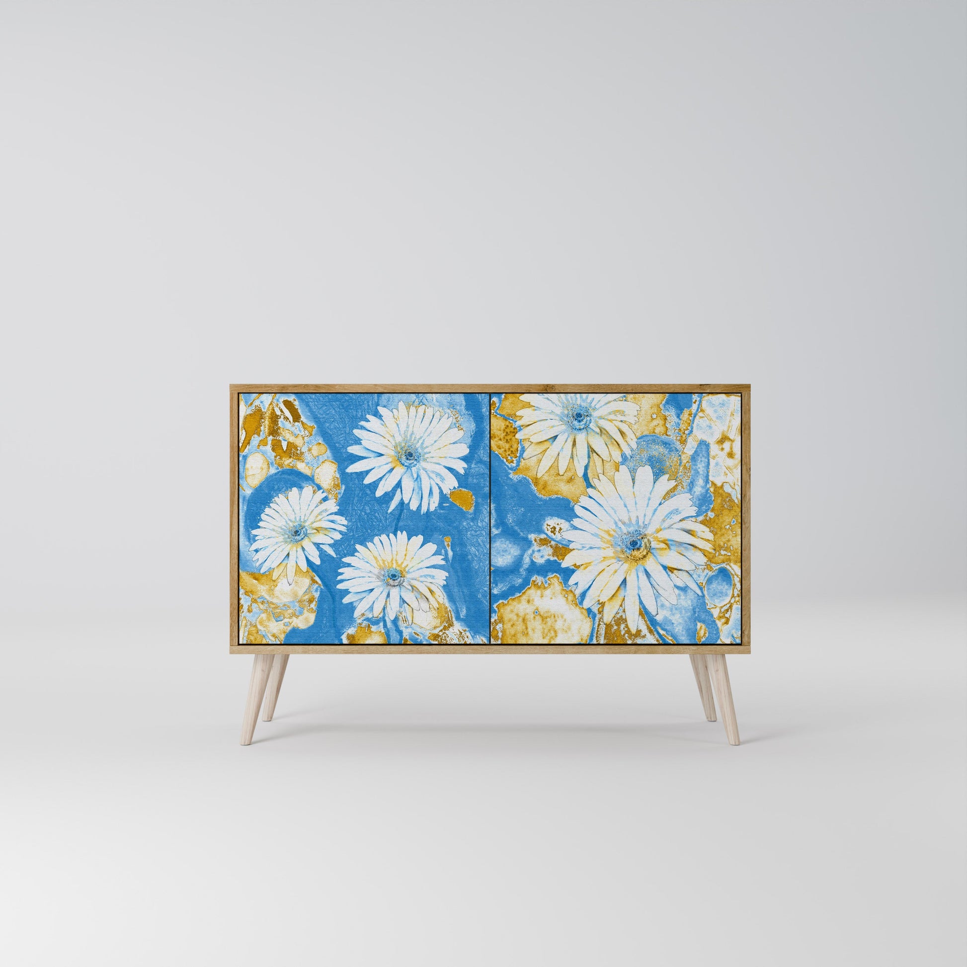 Buffet 2 portes DAISY LUXE effet chêne