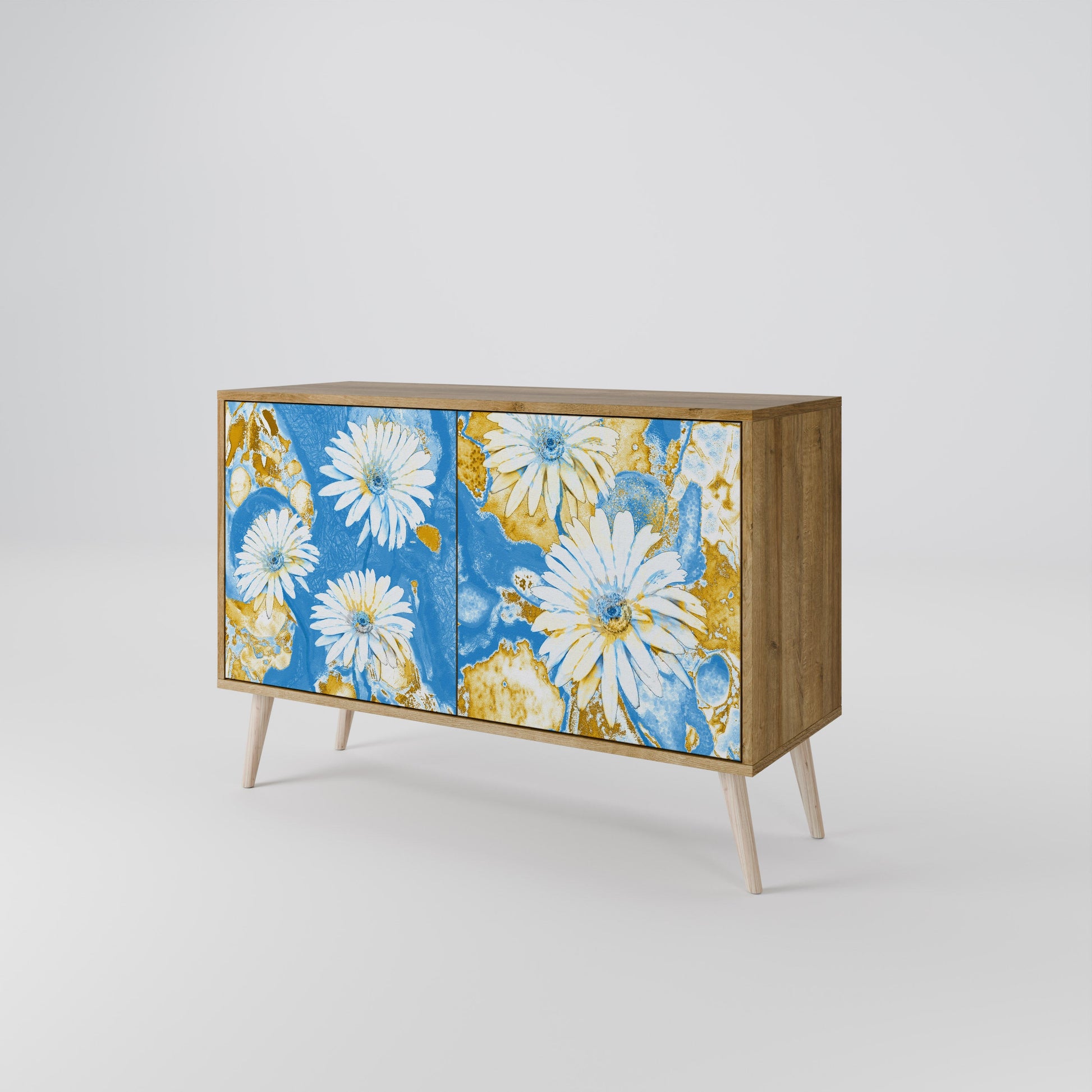 Buffet 2 portes DAISY LUXE effet chêne