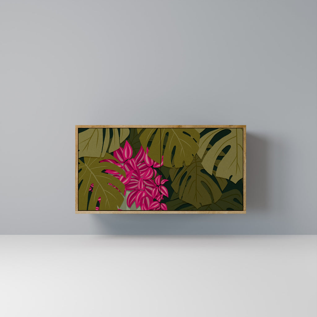 Buffet 2 portes TROPICAL BEAUTY effet chêne