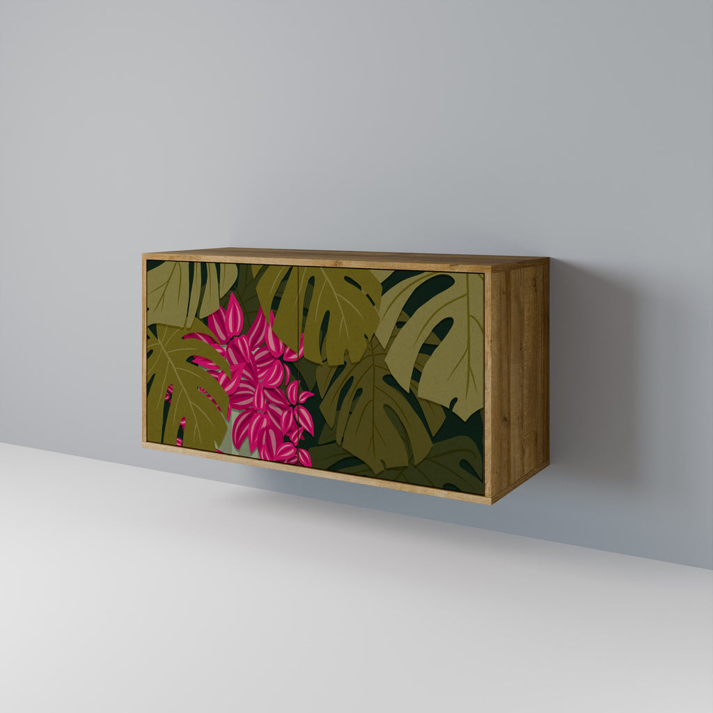 Buffet 2 portes TROPICAL BEAUTY effet chêne