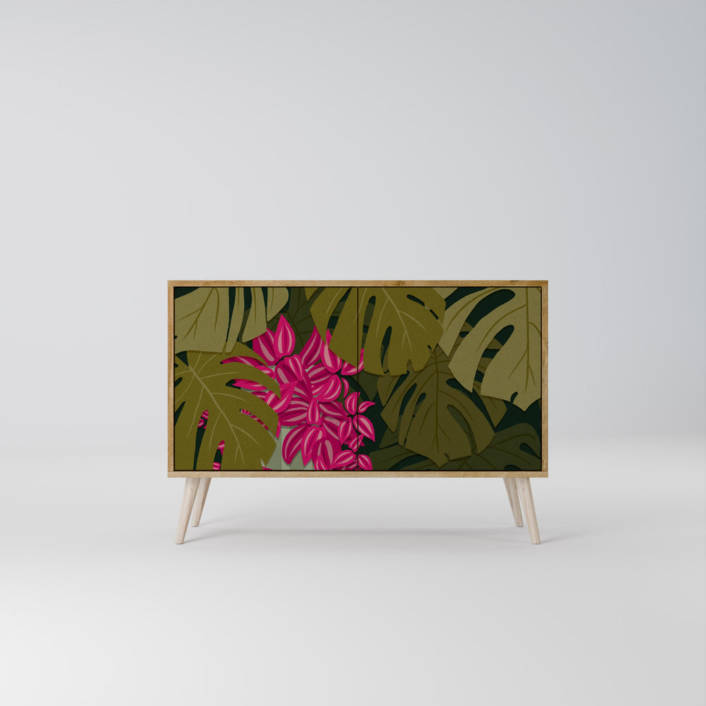 Buffet 2 portes TROPICAL BEAUTY effet chêne