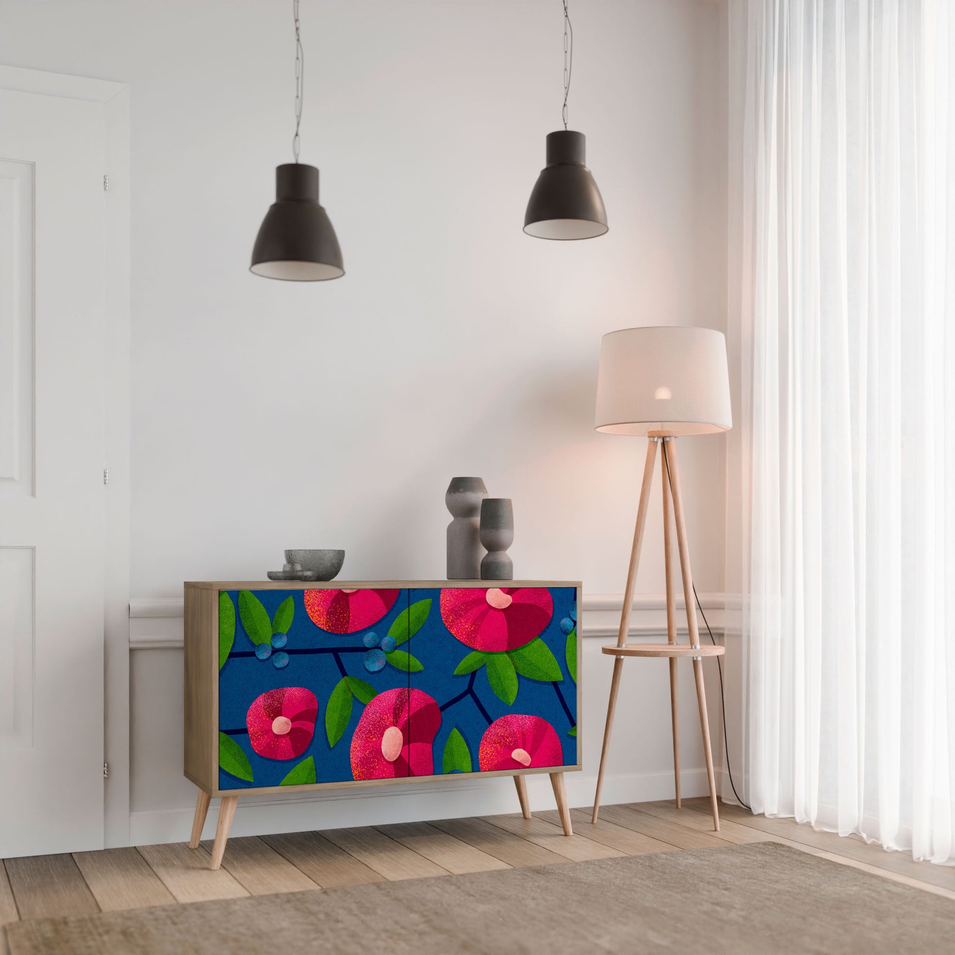 Buffet 2 portes effet chêne SPRING THOUGHTS