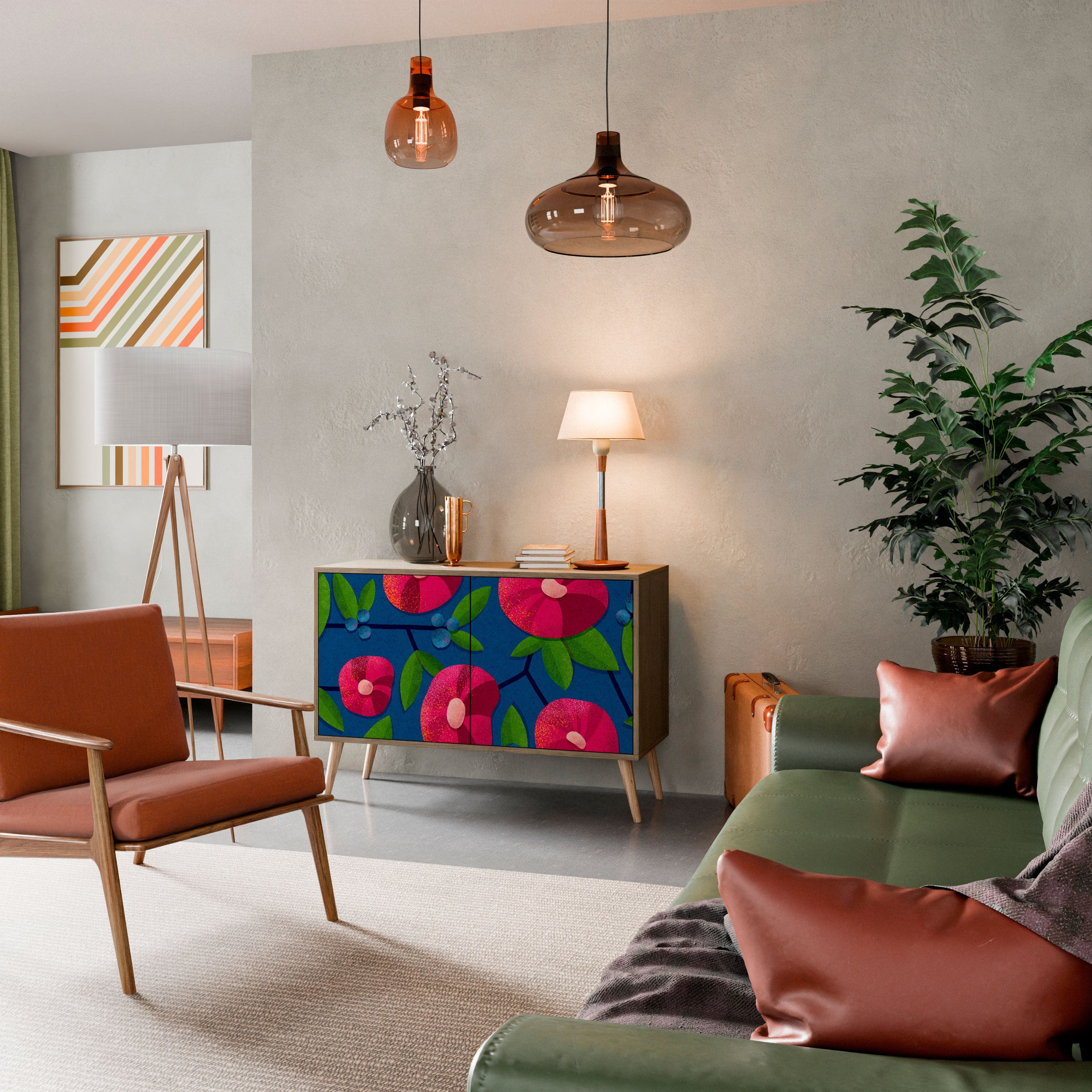 Buffet 2 portes effet chêne SPRING THOUGHTS