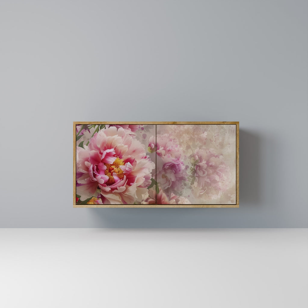 Buffet 2 portes PEONY WHISPER effet chêne