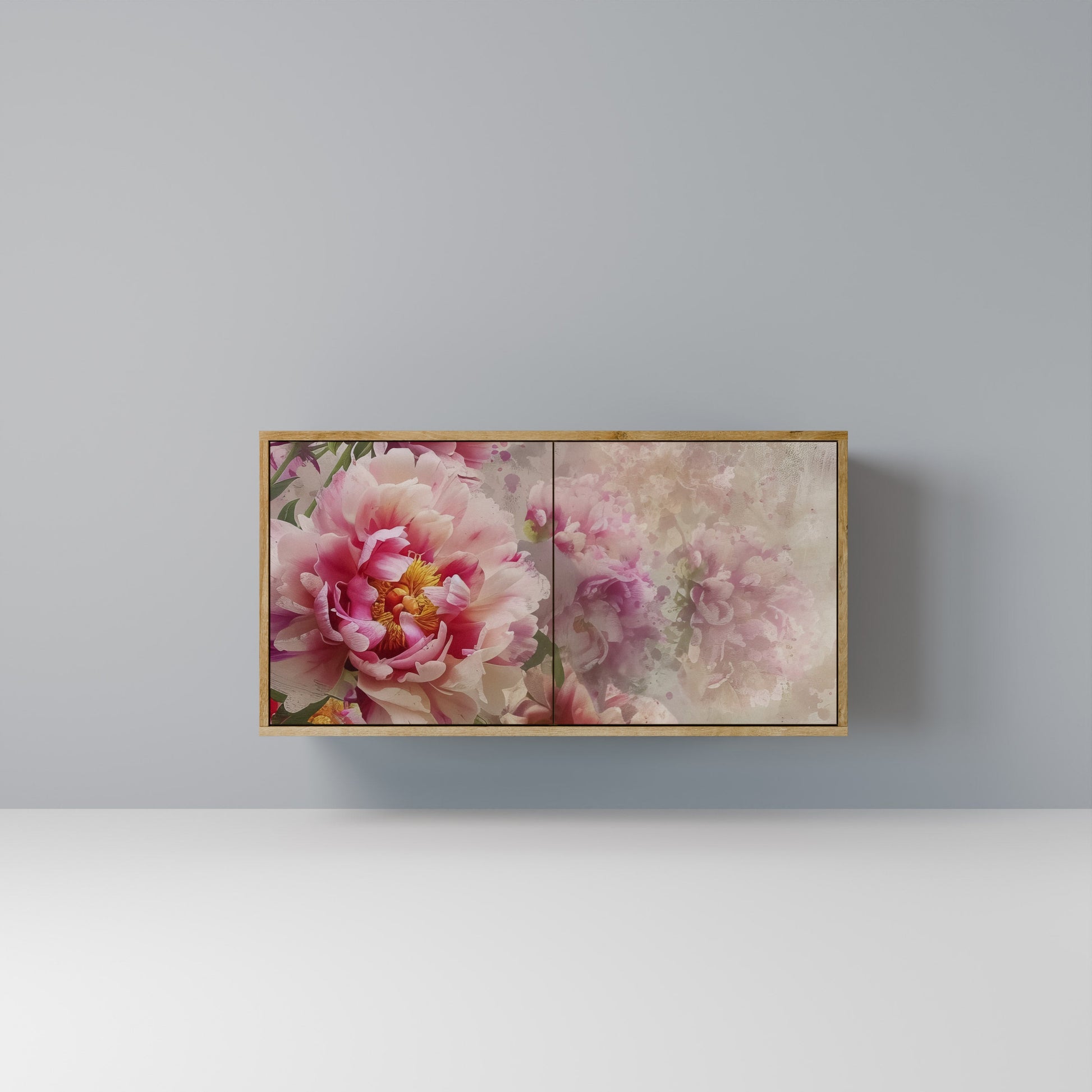 Buffet 2 portes PEONY WHISPER effet chêne