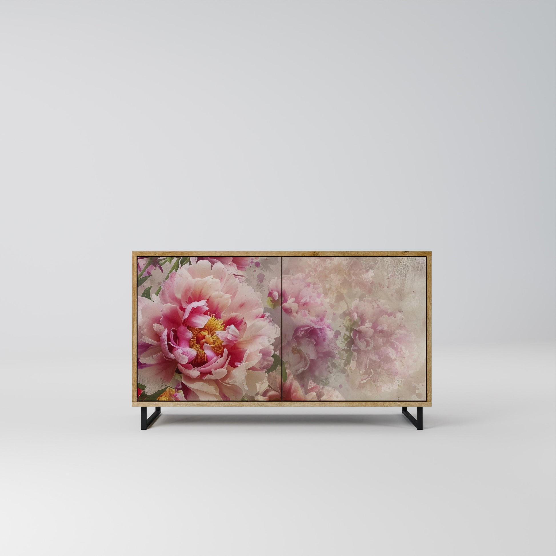 Buffet 2 portes PEONY WHISPER effet chêne