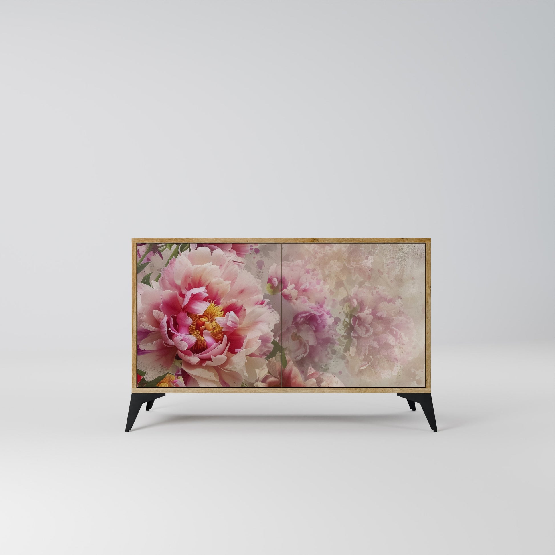 Buffet 2 portes PEONY WHISPER effet chêne