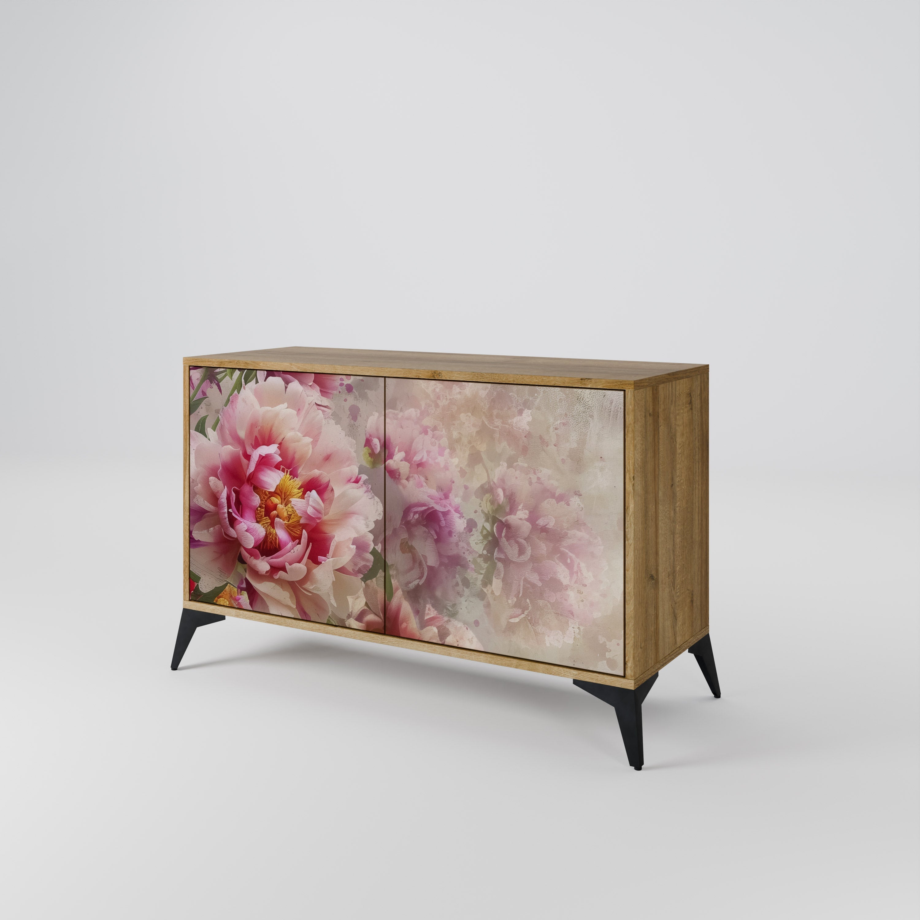 Buffet 2 portes PEONY WHISPER effet chêne