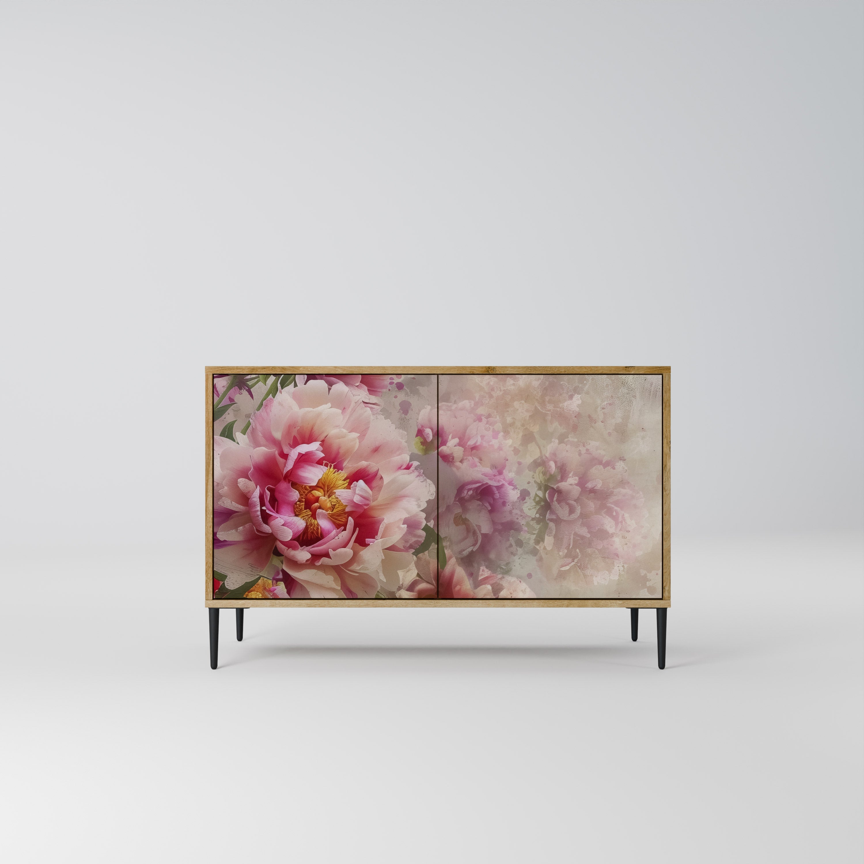 Buffet 2 portes PEONY WHISPER effet chêne