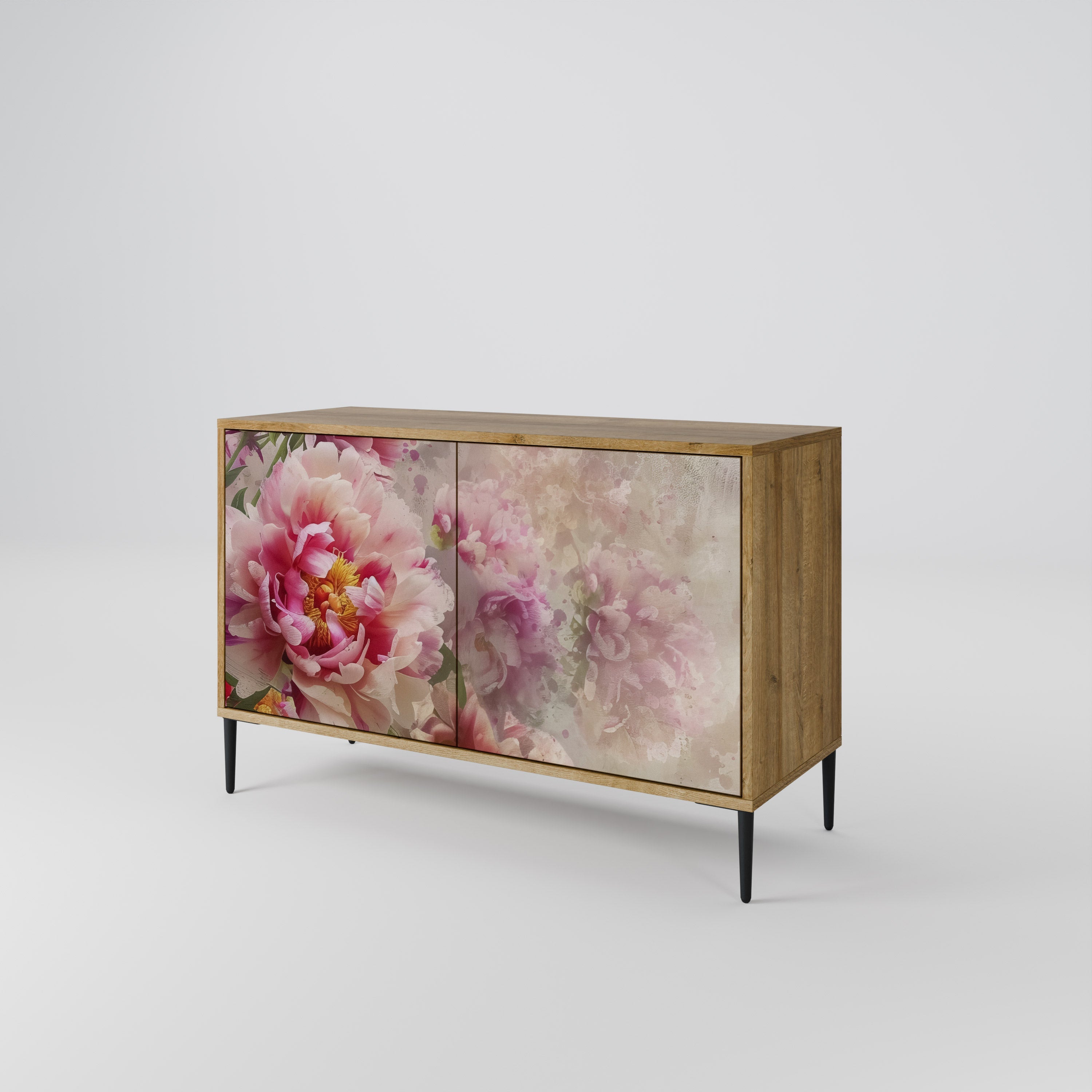 Buffet 2 portes PEONY WHISPER effet chêne