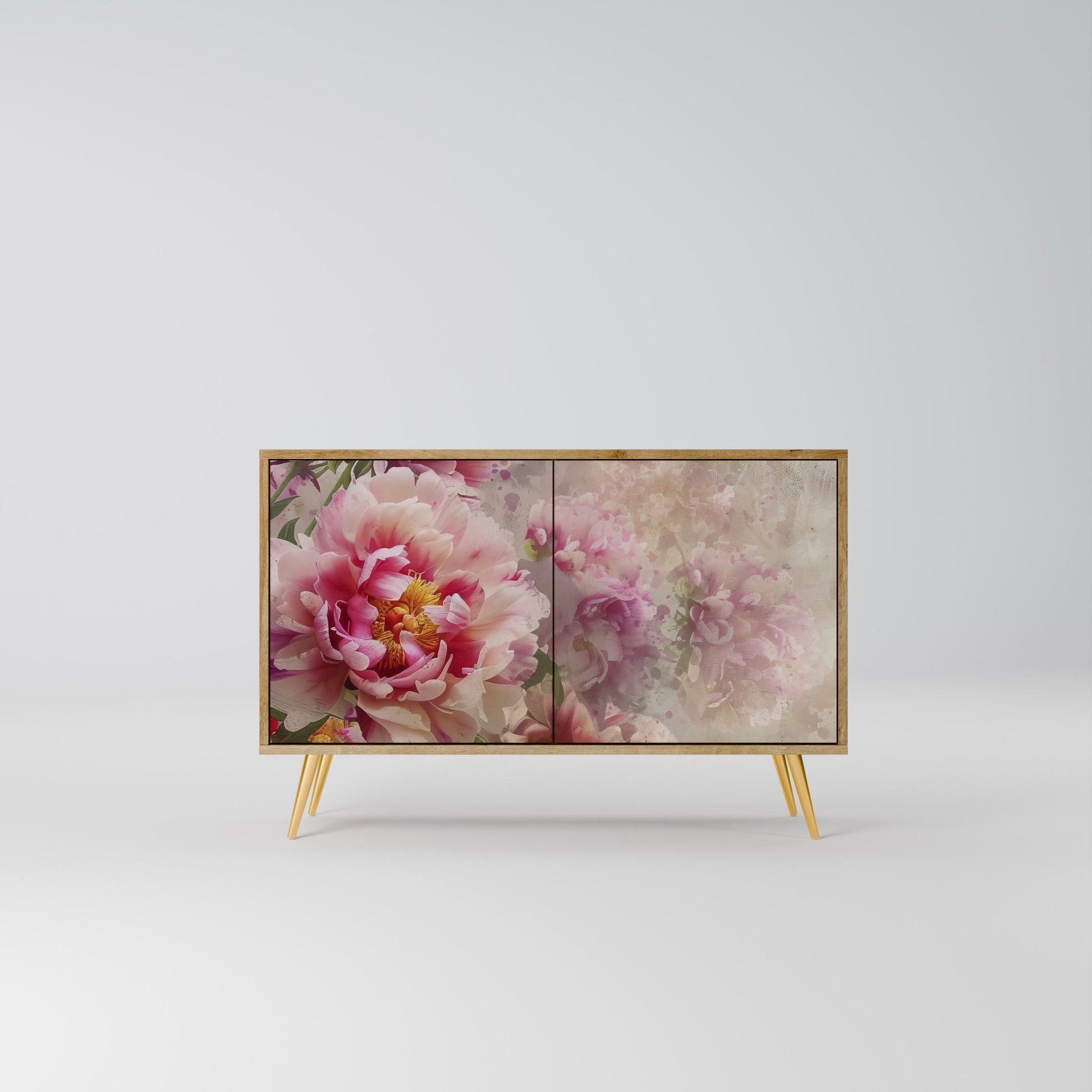 Buffet 2 portes PEONY WHISPER effet chêne