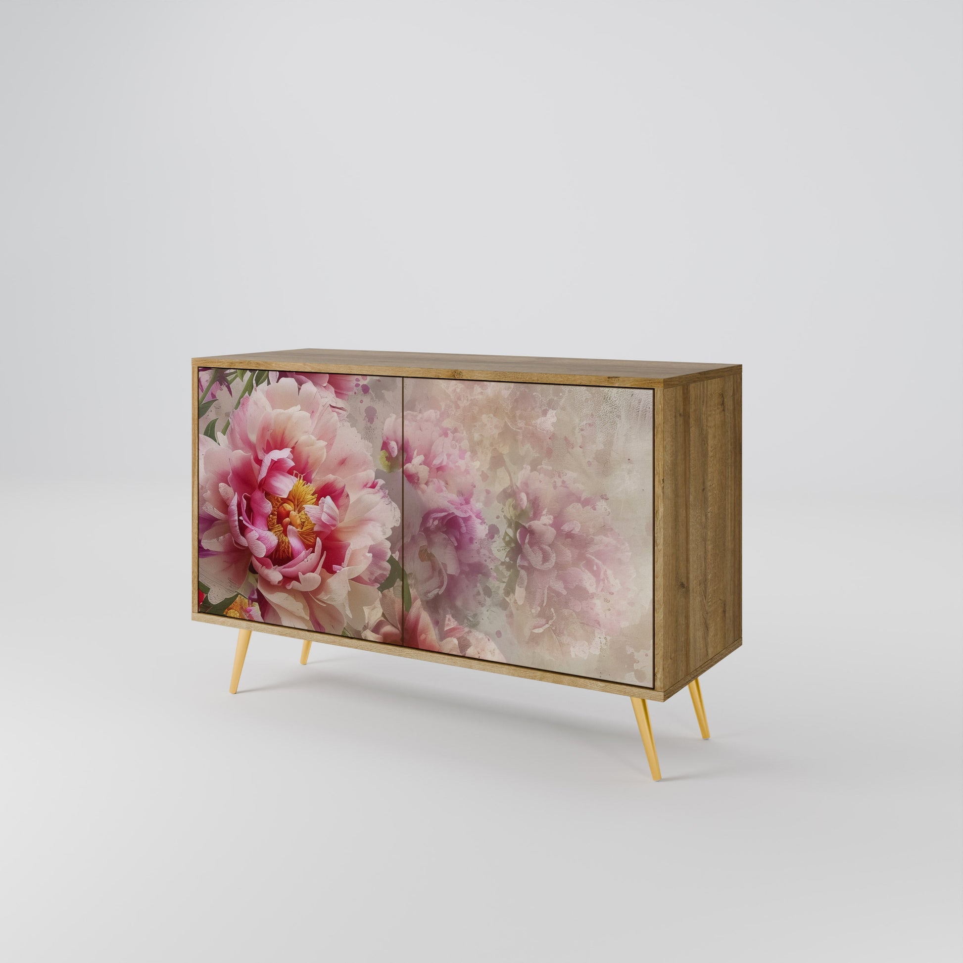 Buffet 2 portes PEONY WHISPER effet chêne