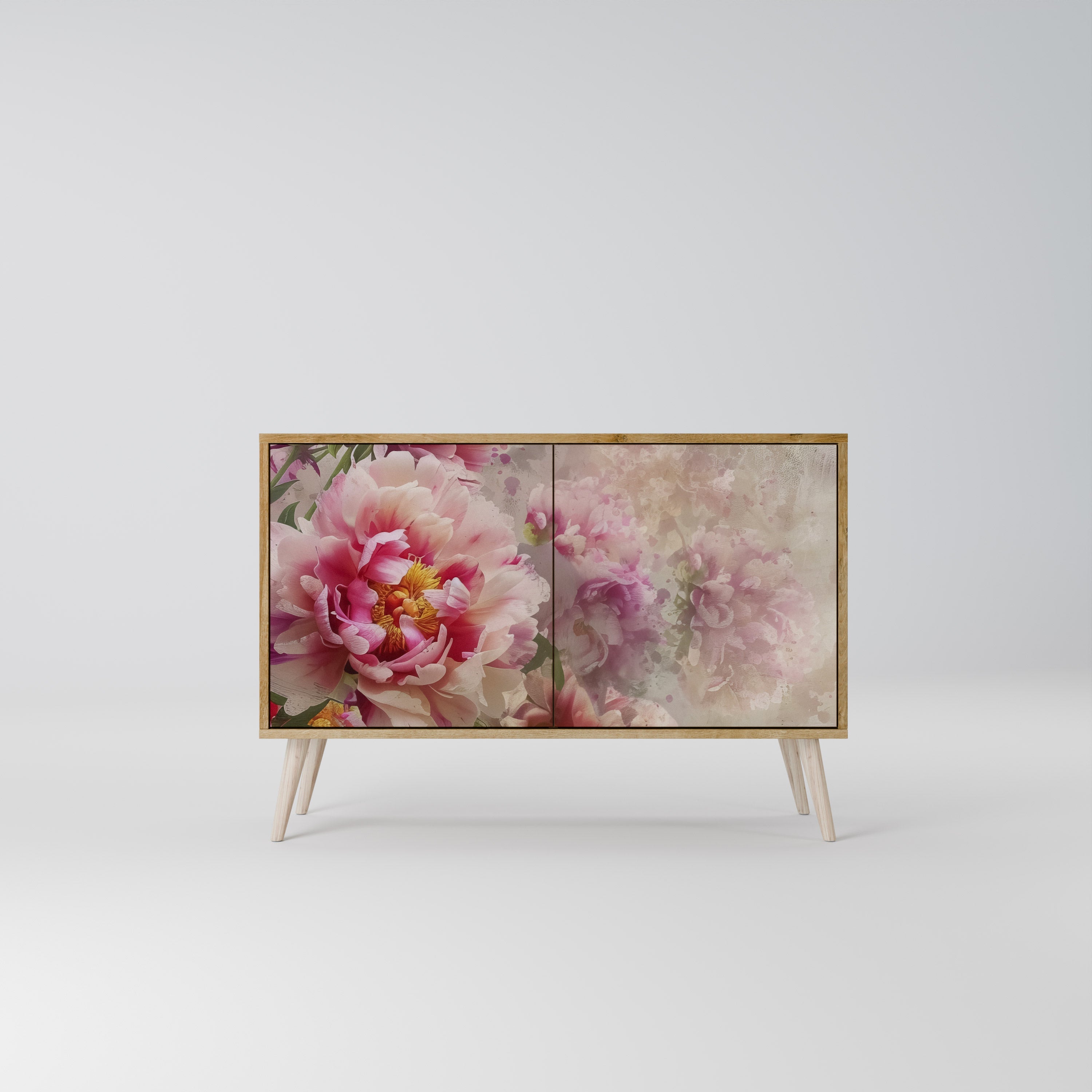 Buffet 2 portes PEONY WHISPER effet chêne