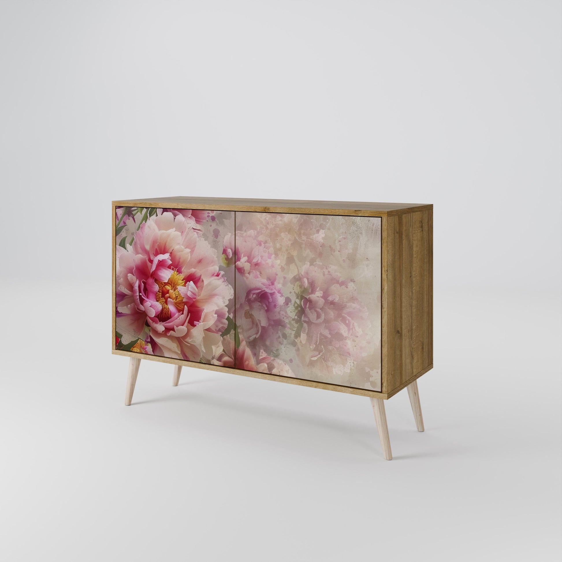 Buffet 2 portes PEONY WHISPER effet chêne