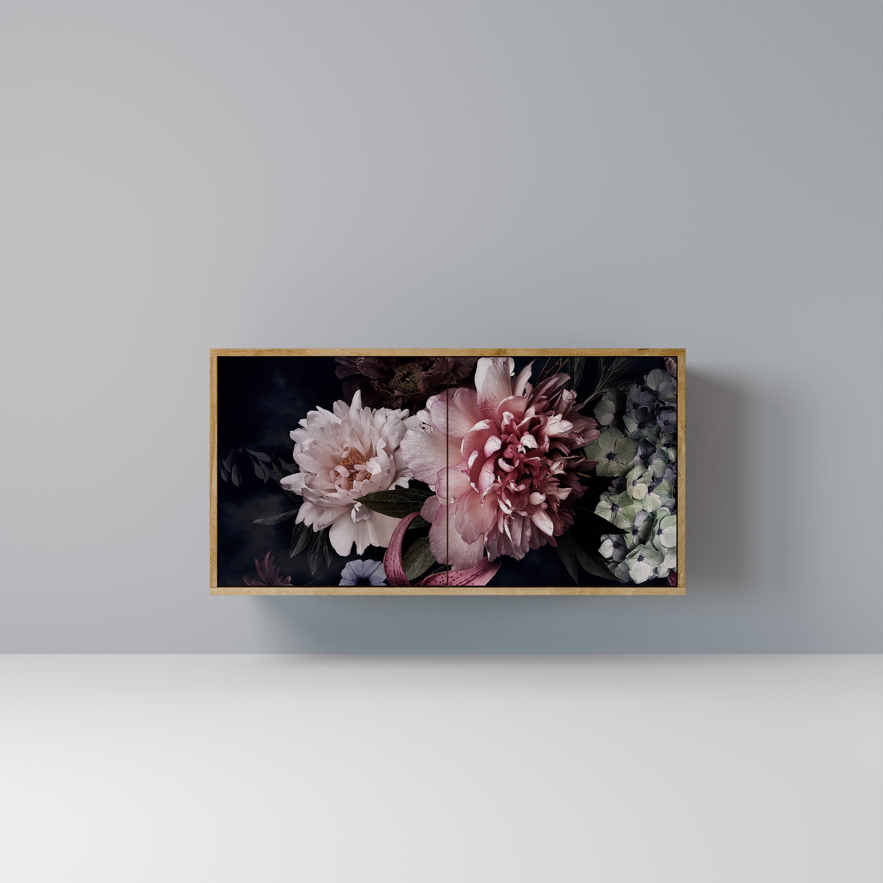 Buffet 2 portes PURE BLOSSOM effet chêne