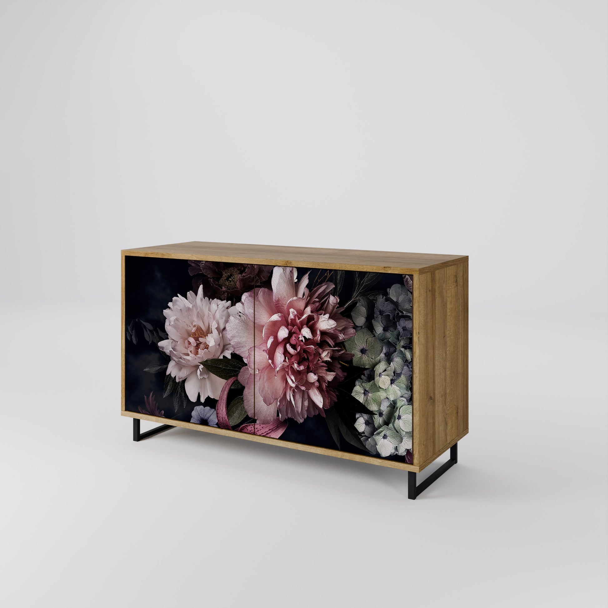 Buffet 2 portes PURE BLOSSOM effet chêne