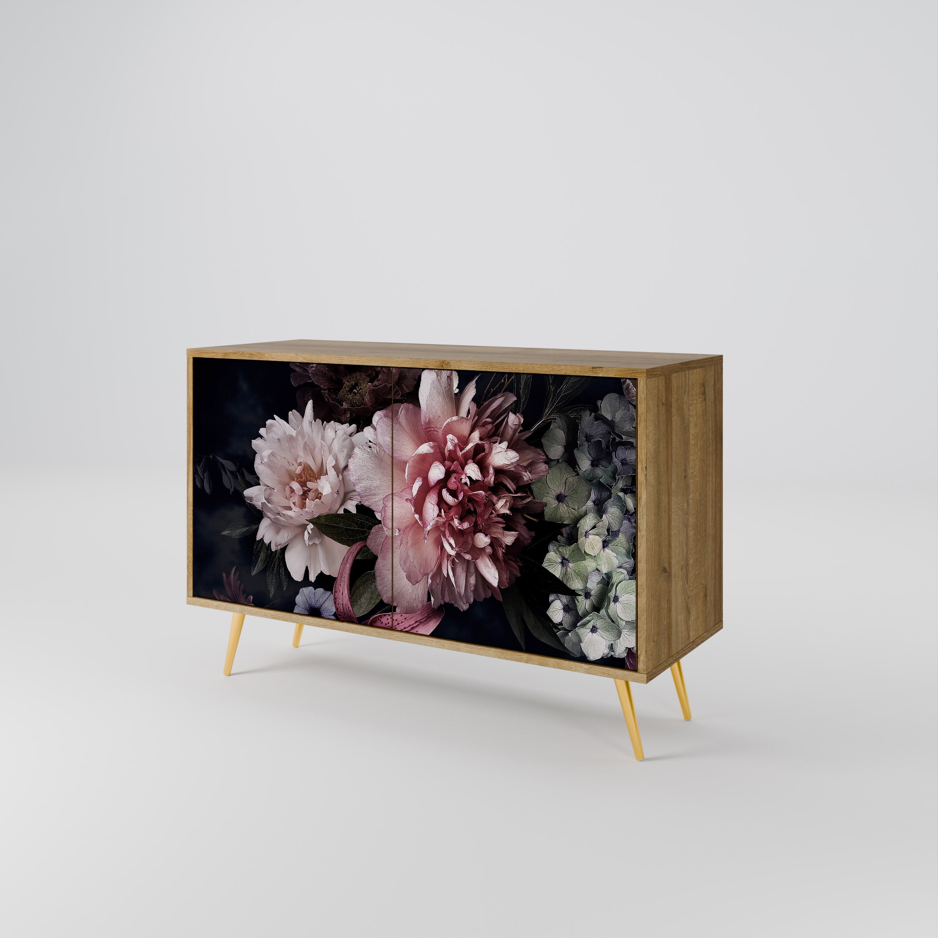 Buffet 2 portes PURE BLOSSOM effet chêne