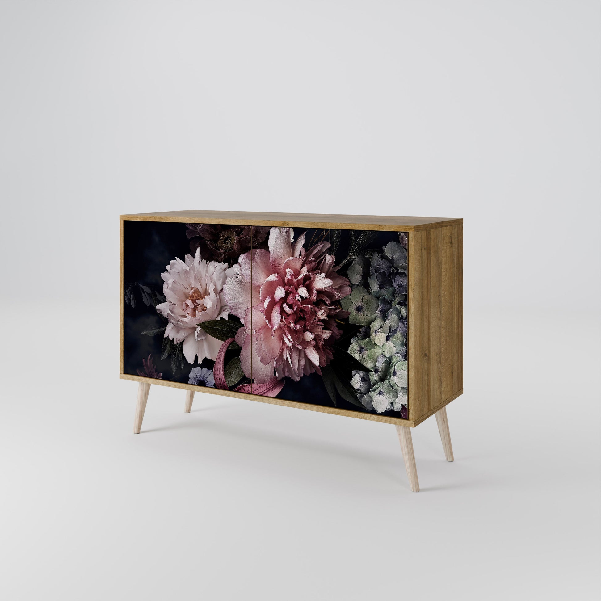 Buffet 2 portes PURE BLOSSOM effet chêne
