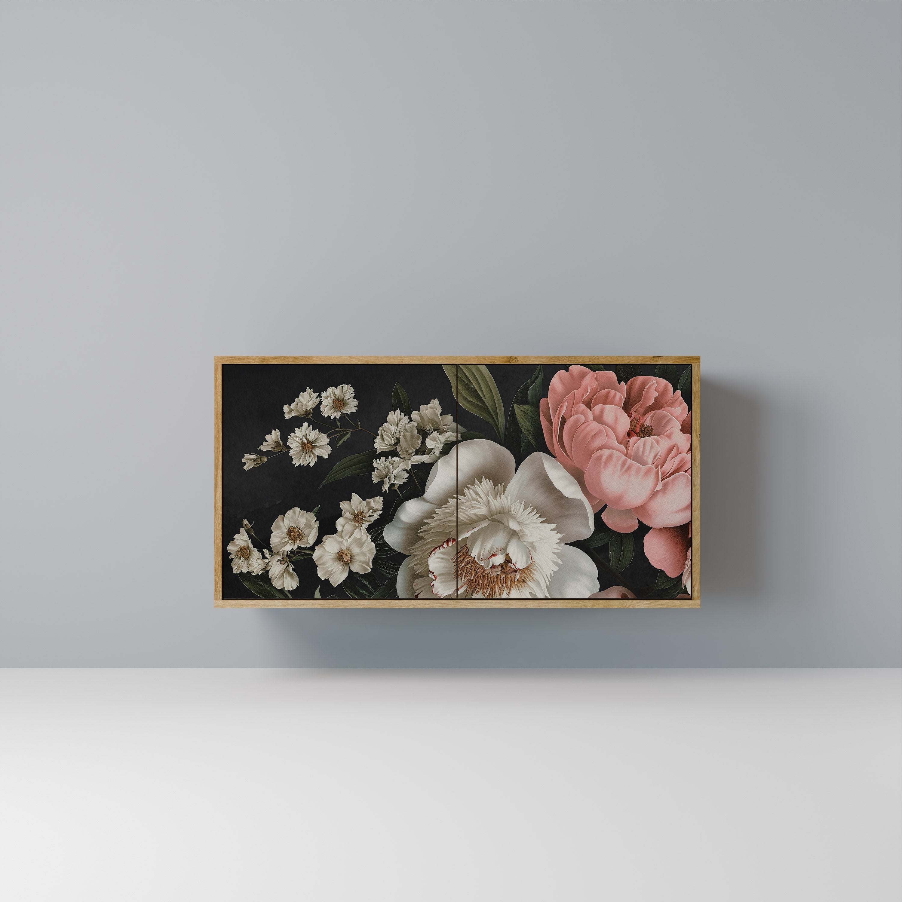 Buffet 2 portes LUSH ELEGANCE effet chêne