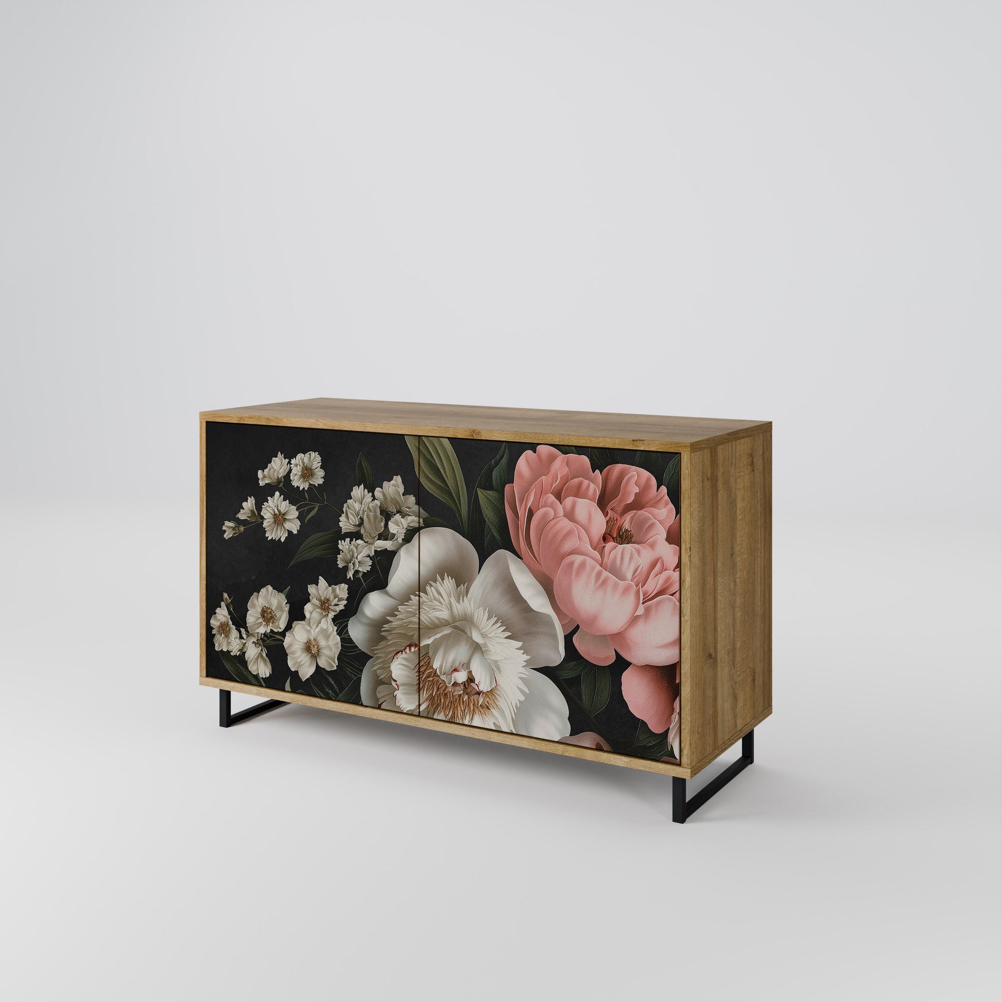 Buffet 2 portes LUSH ELEGANCE effet chêne