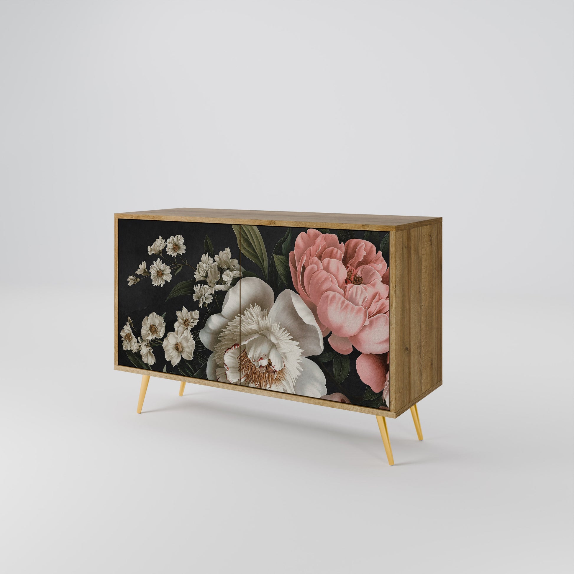 Buffet 2 portes LUSH ELEGANCE effet chêne