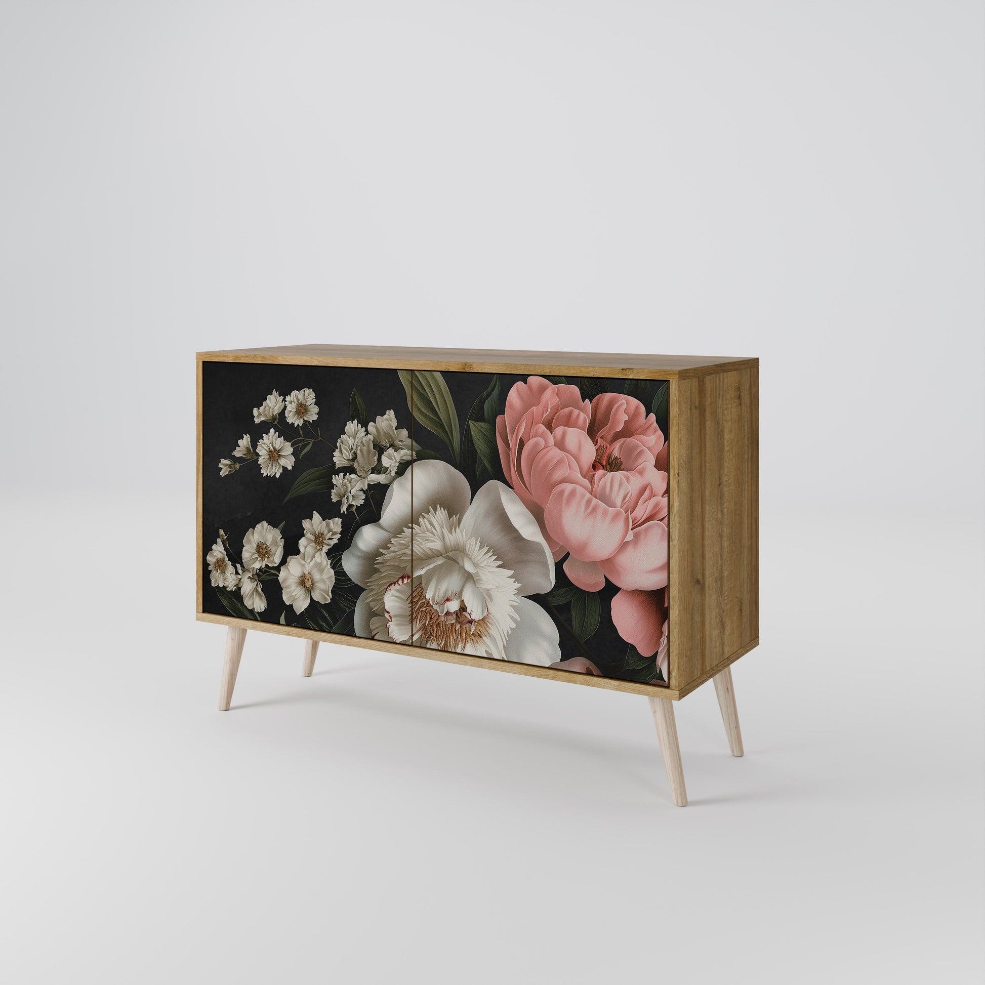 Buffet 2 portes LUSH ELEGANCE effet chêne