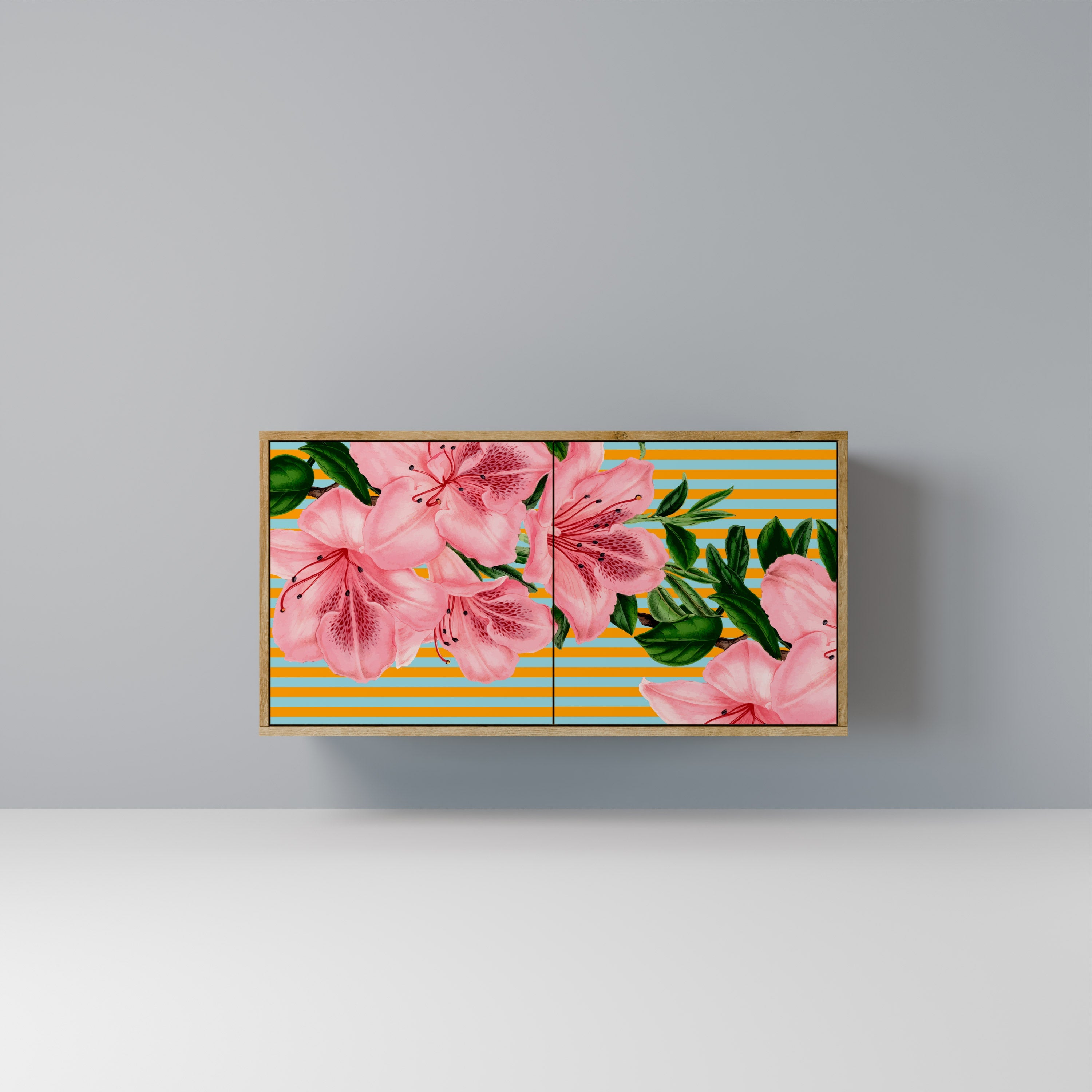 Buffet 2 portes effet chêne FRAGILE BEAUTY