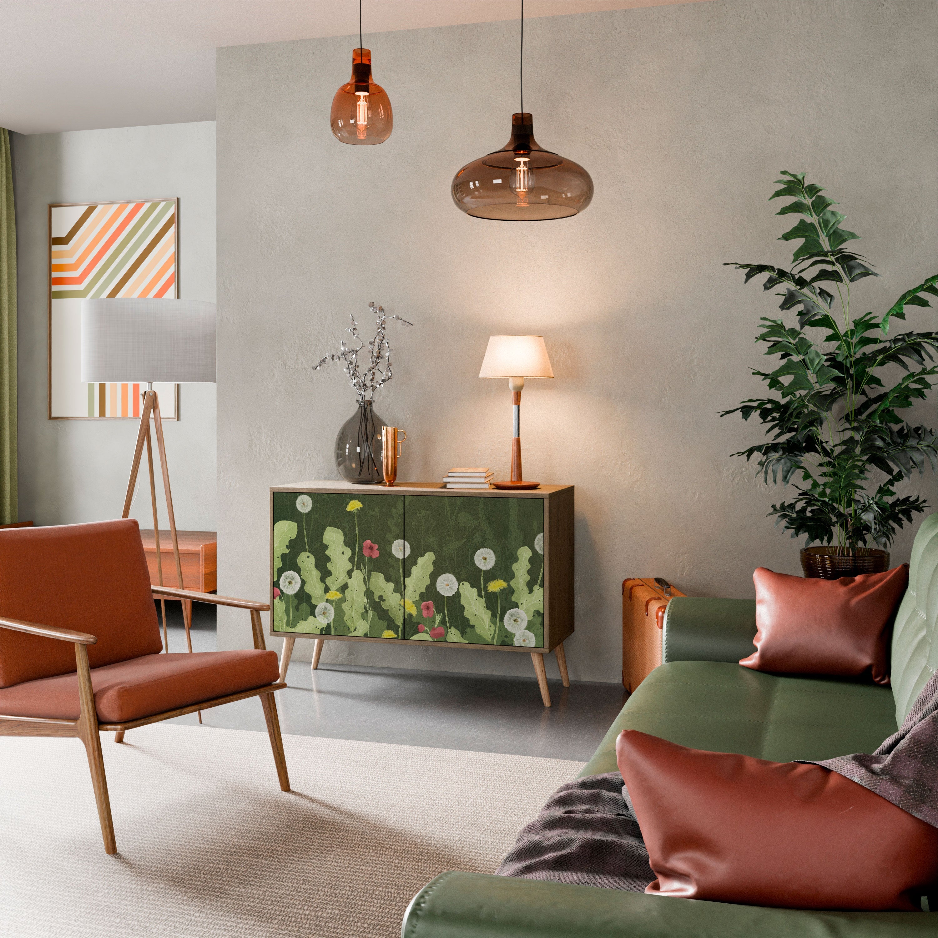 Buffet 2 portes DANDELION AMUSE effet chêne