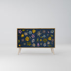 FLOWERS ON NAVY BLUE 2-Door Sideboard