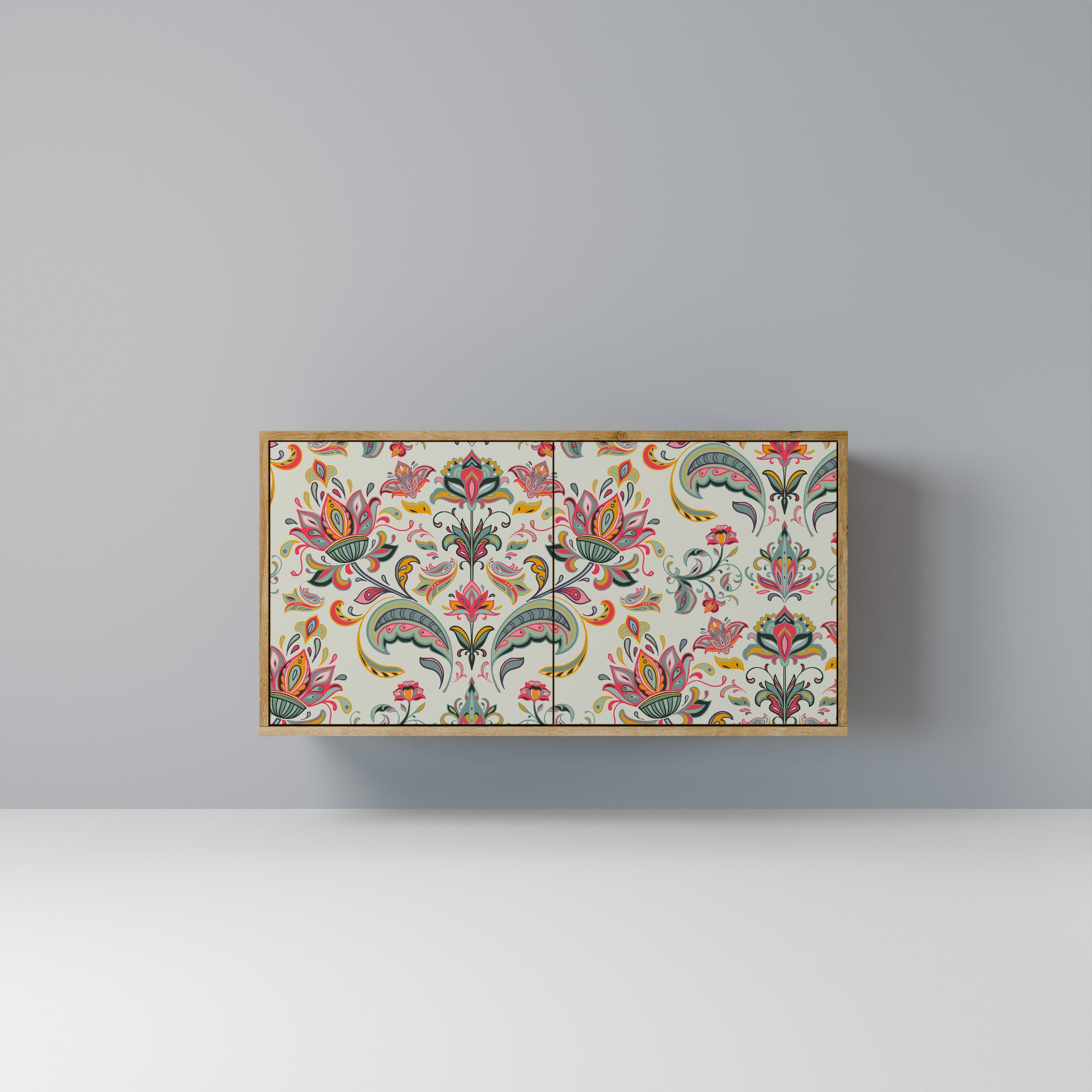 Buffet 2 portes ORGANIC FOLKLORE effet chêne