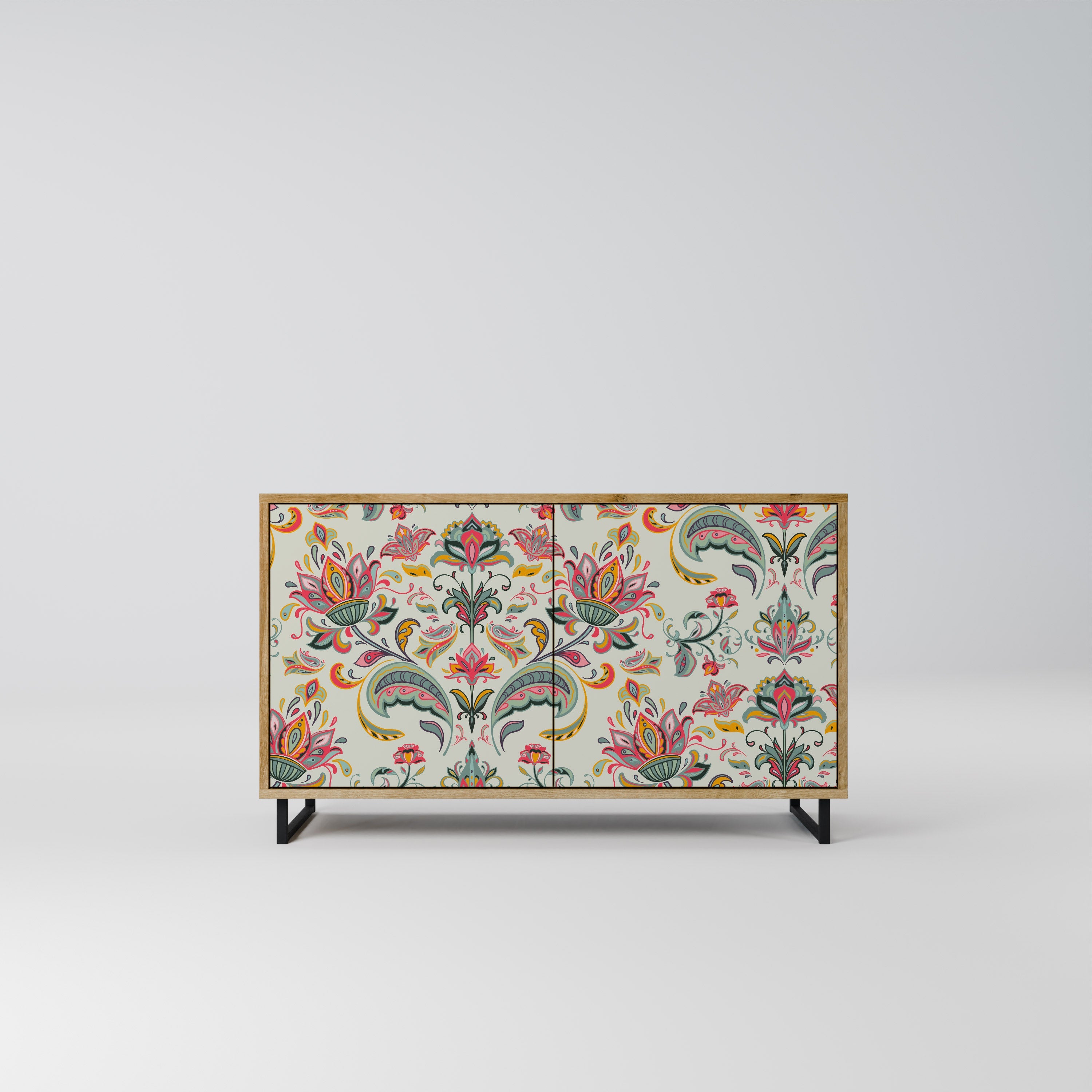 Buffet 2 portes ORGANIC FOLKLORE effet chêne