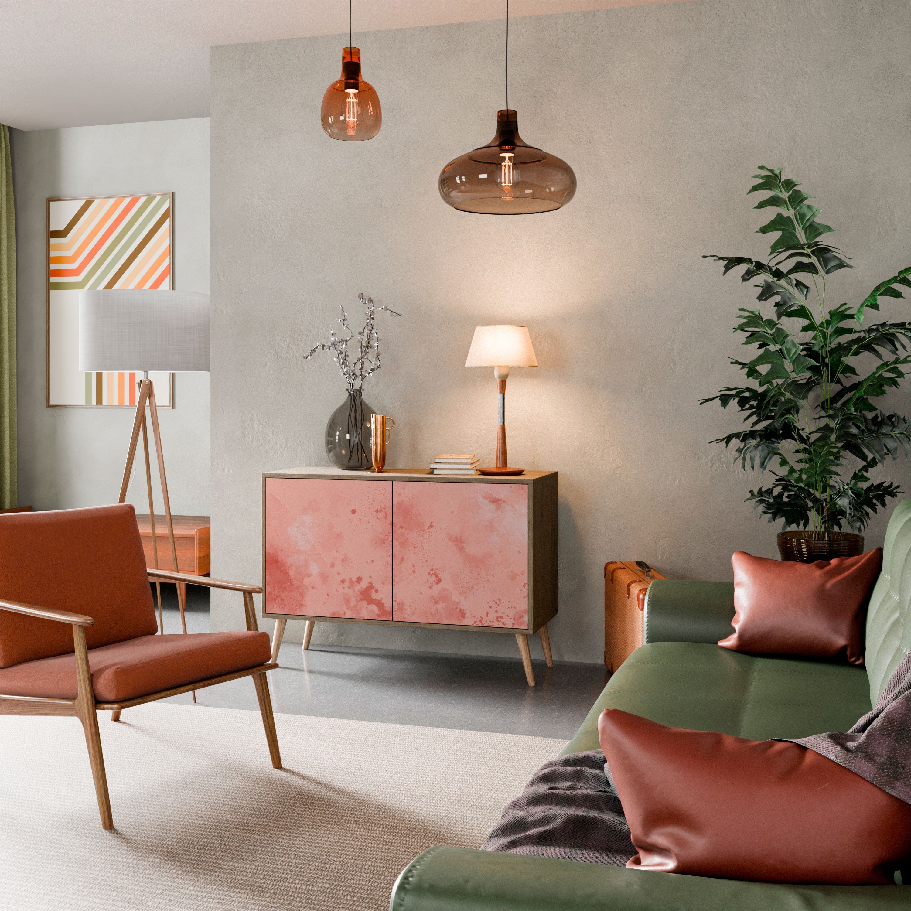 Buffet 2 portes effet chêne CRANE DANCE