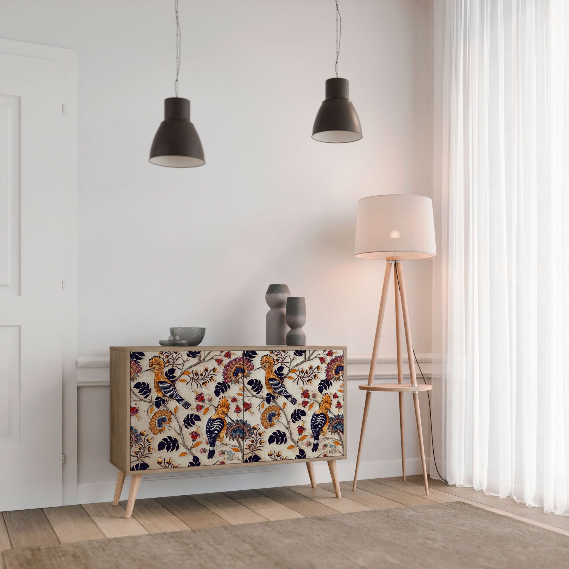 Buffet 2 portes EMINENT HOOPOE effet chêne