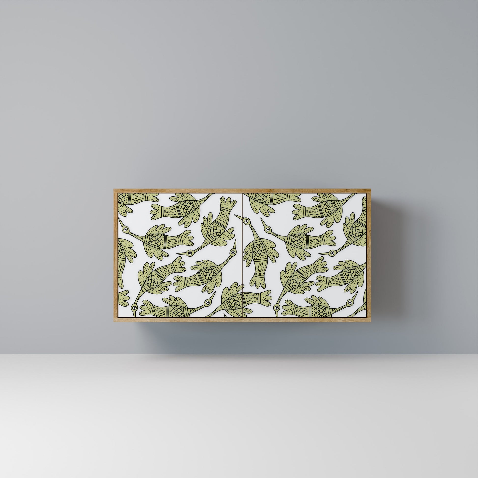 Buffet 2 portes SEEDLING SONGBIRD effet chêne