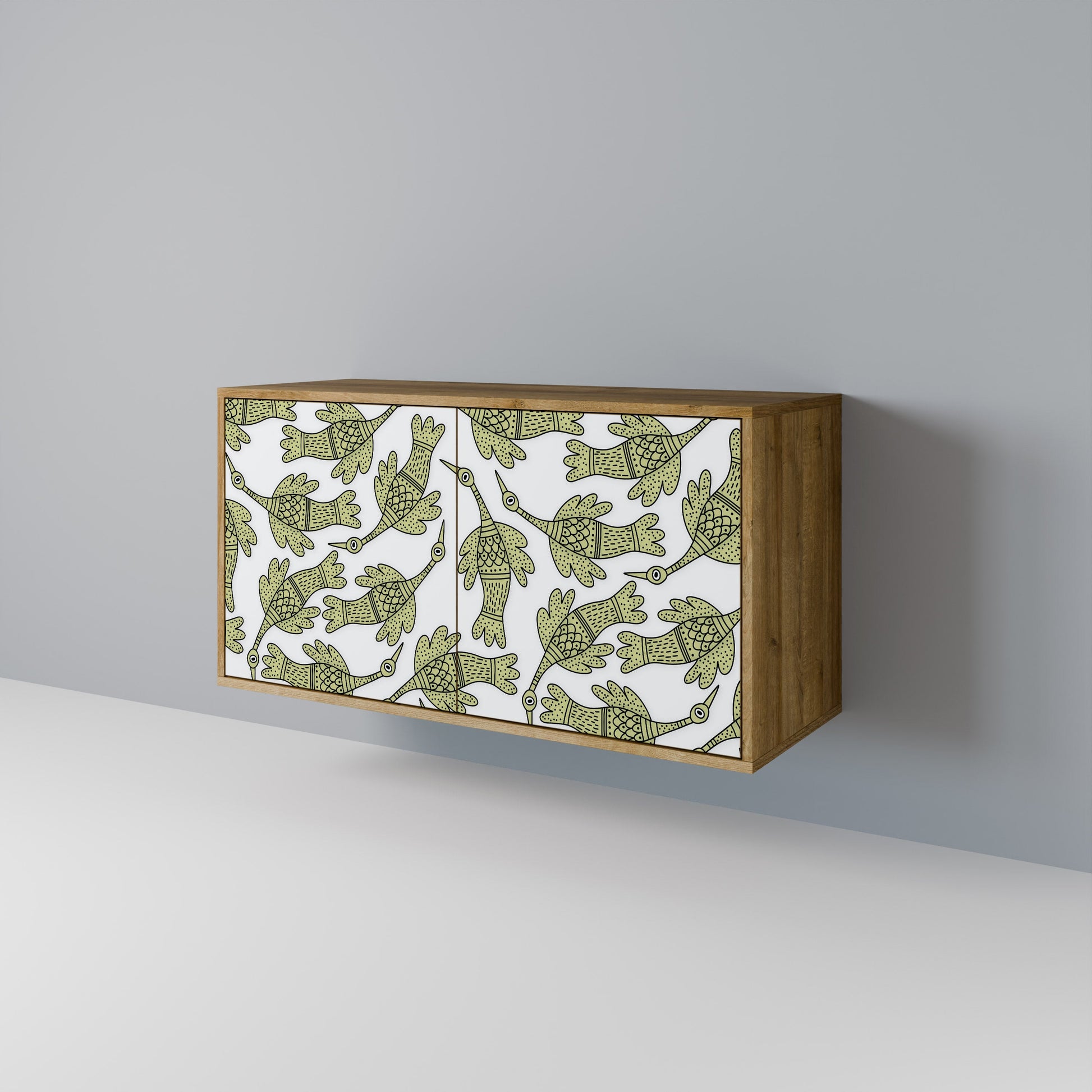 Buffet 2 portes SEEDLING SONGBIRD effet chêne