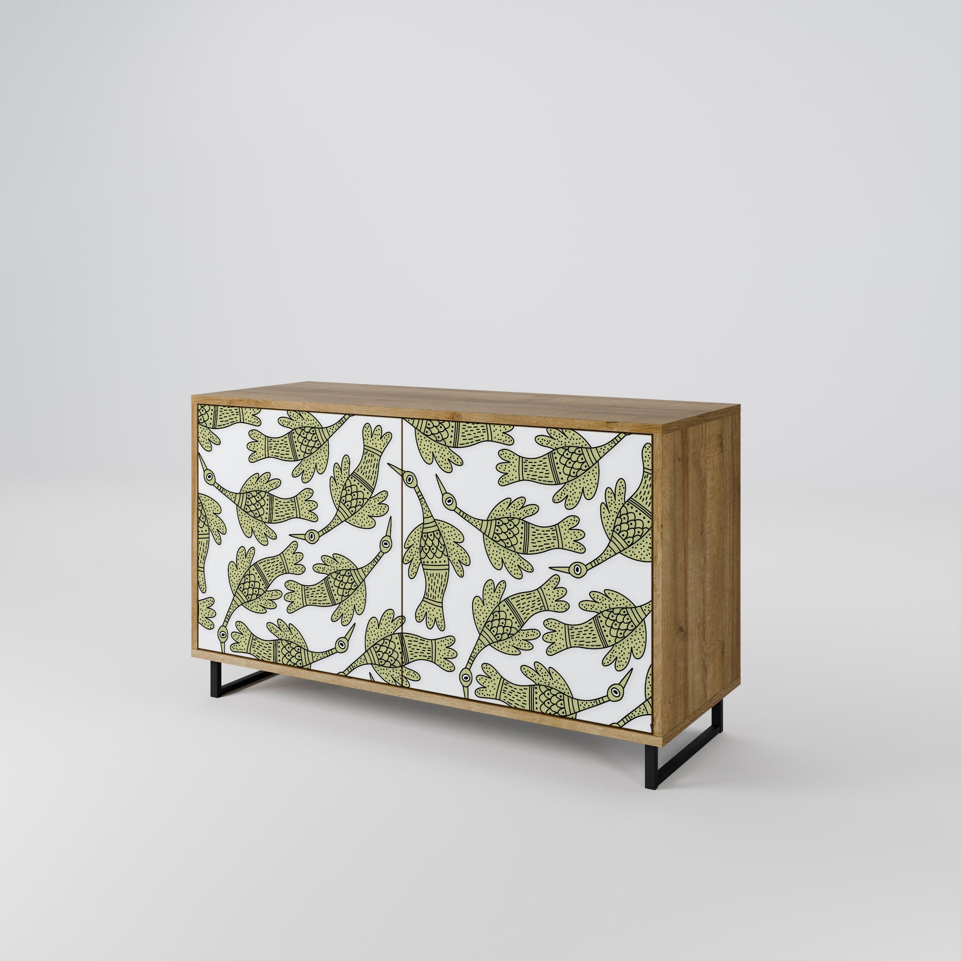 Buffet 2 portes SEEDLING SONGBIRD effet chêne