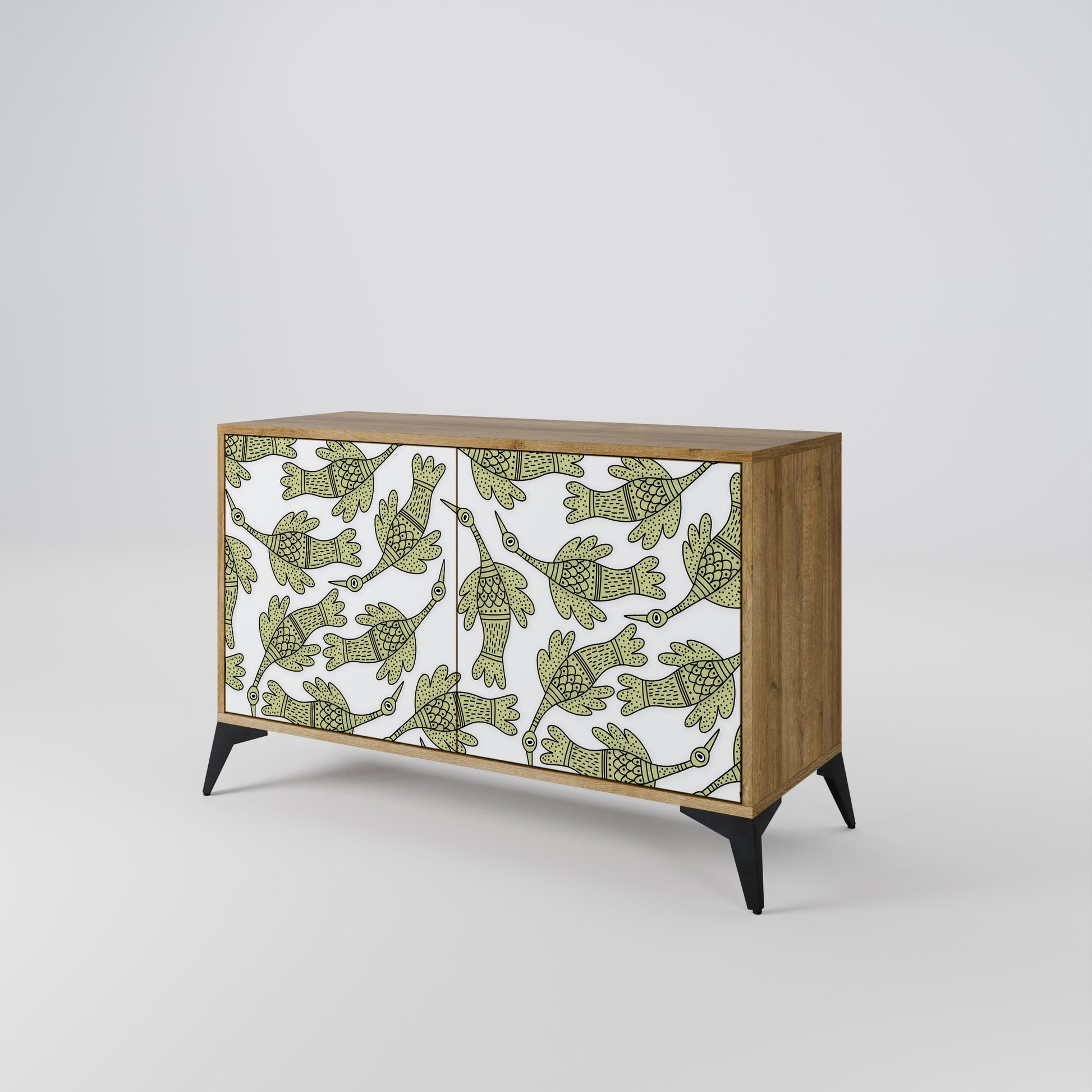 Buffet 2 portes SEEDLING SONGBIRD effet chêne