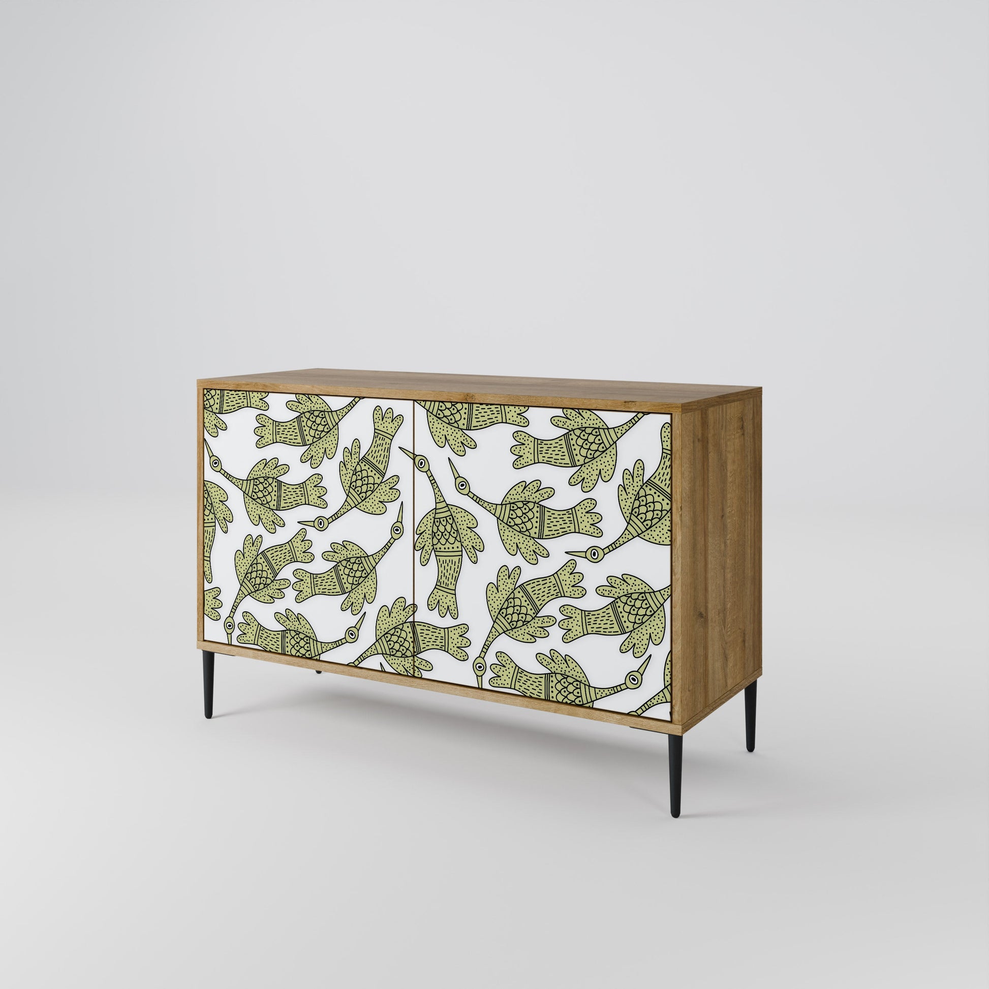 Buffet 2 portes SEEDLING SONGBIRD effet chêne