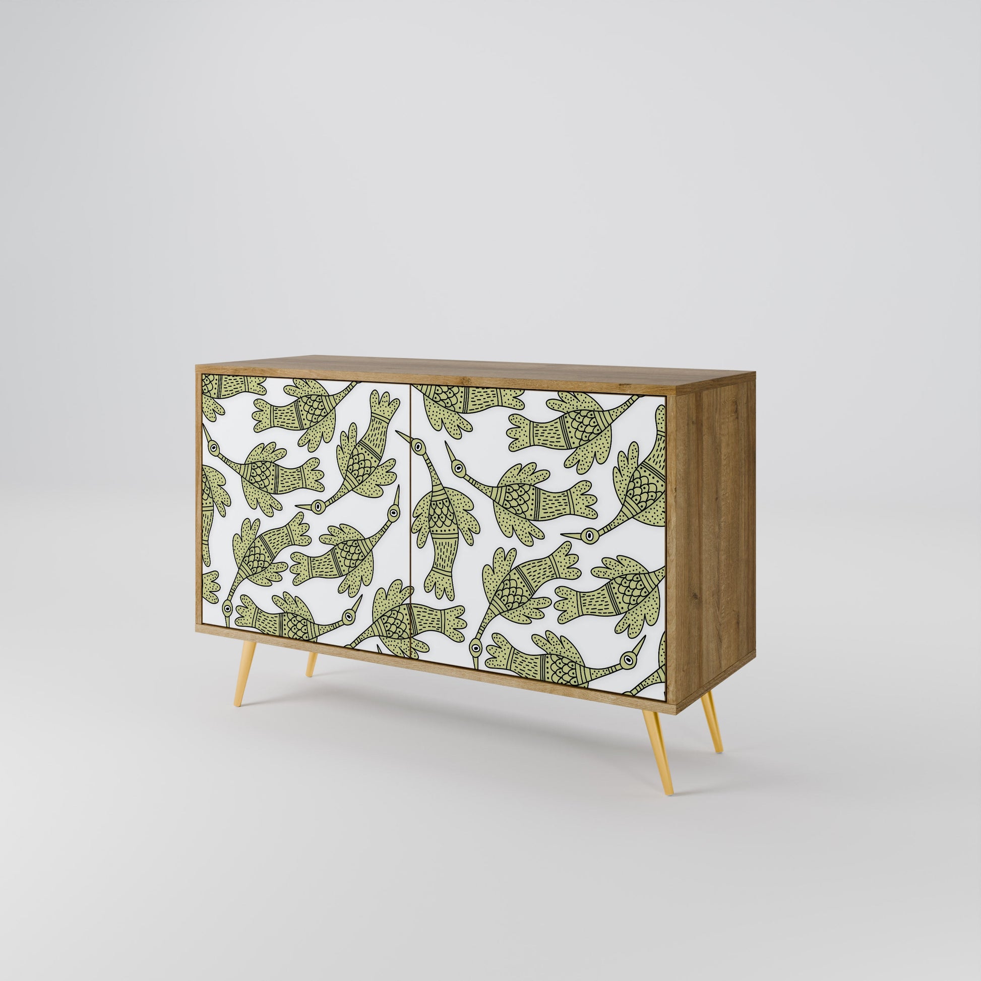 Buffet 2 portes SEEDLING SONGBIRD effet chêne