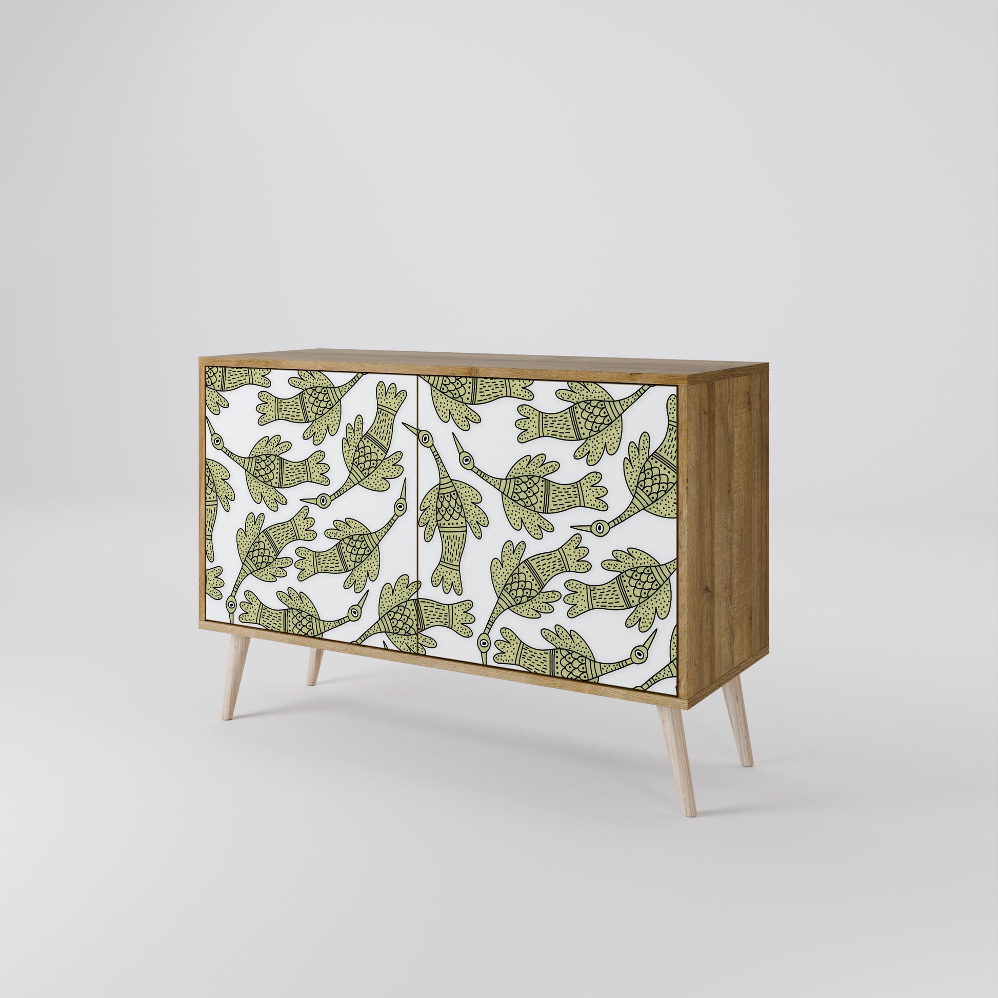 Buffet 2 portes SEEDLING SONGBIRD effet chêne