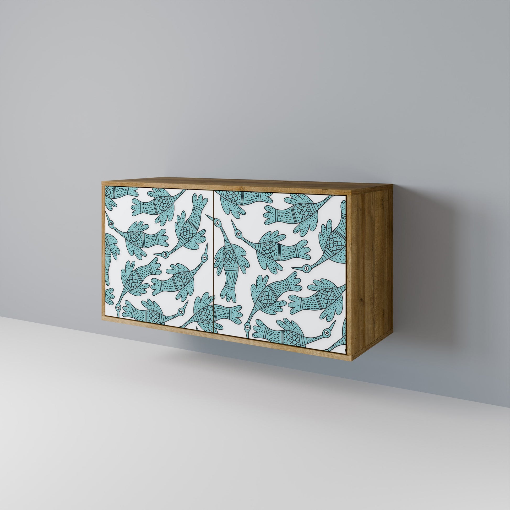 Buffet 2 portes WATERSPOUT SONGIBIRD effet chêne